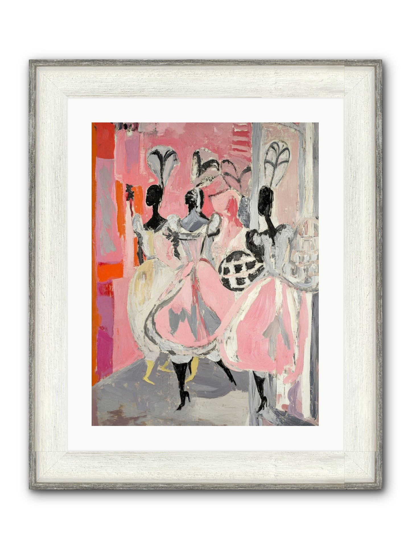 Garden Ballet Notes Framed Print - Driftwood White 18x24