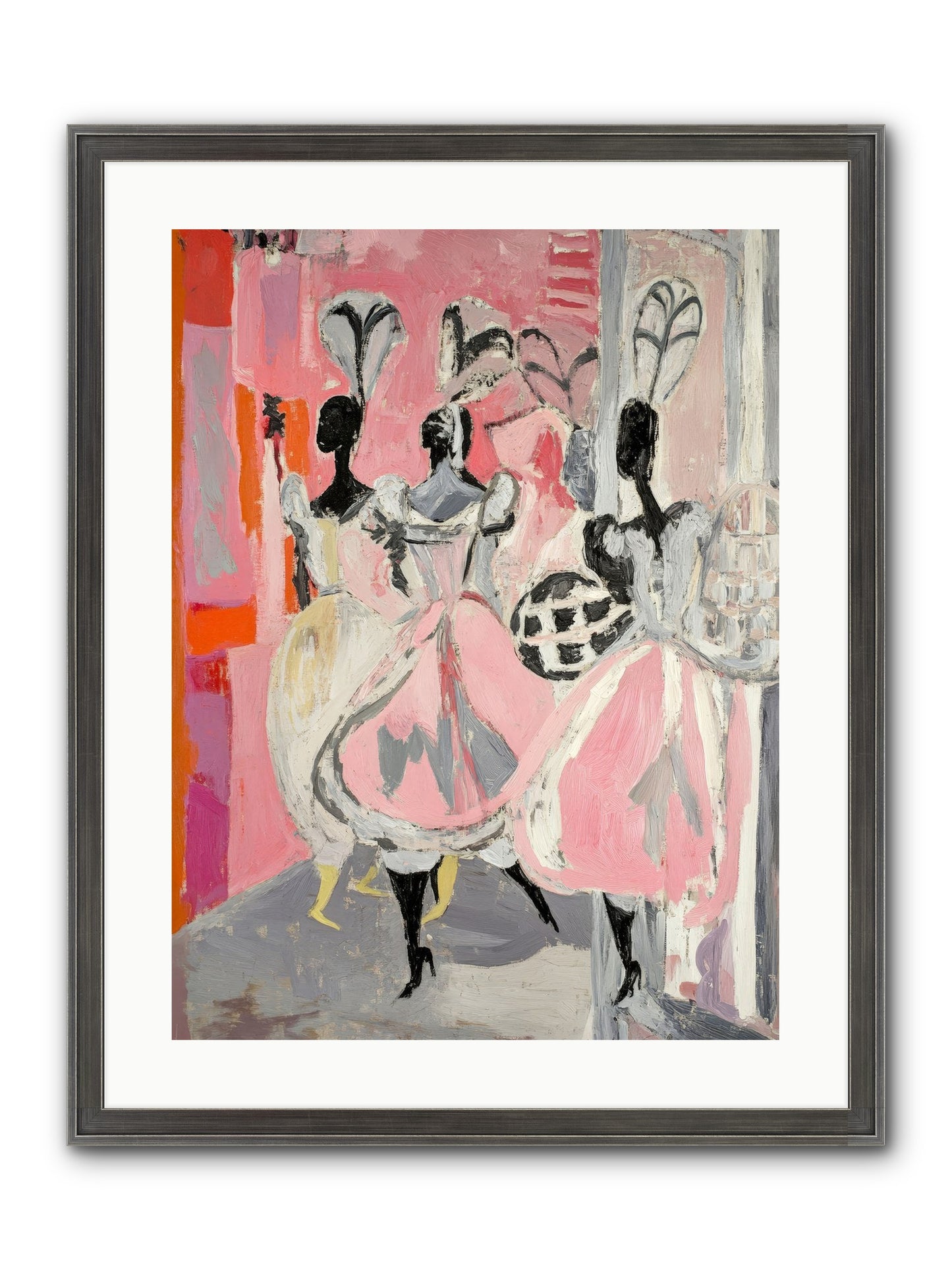 Garden Ballet Notes Framed Print - Slimwoods Black/Silver 18x24