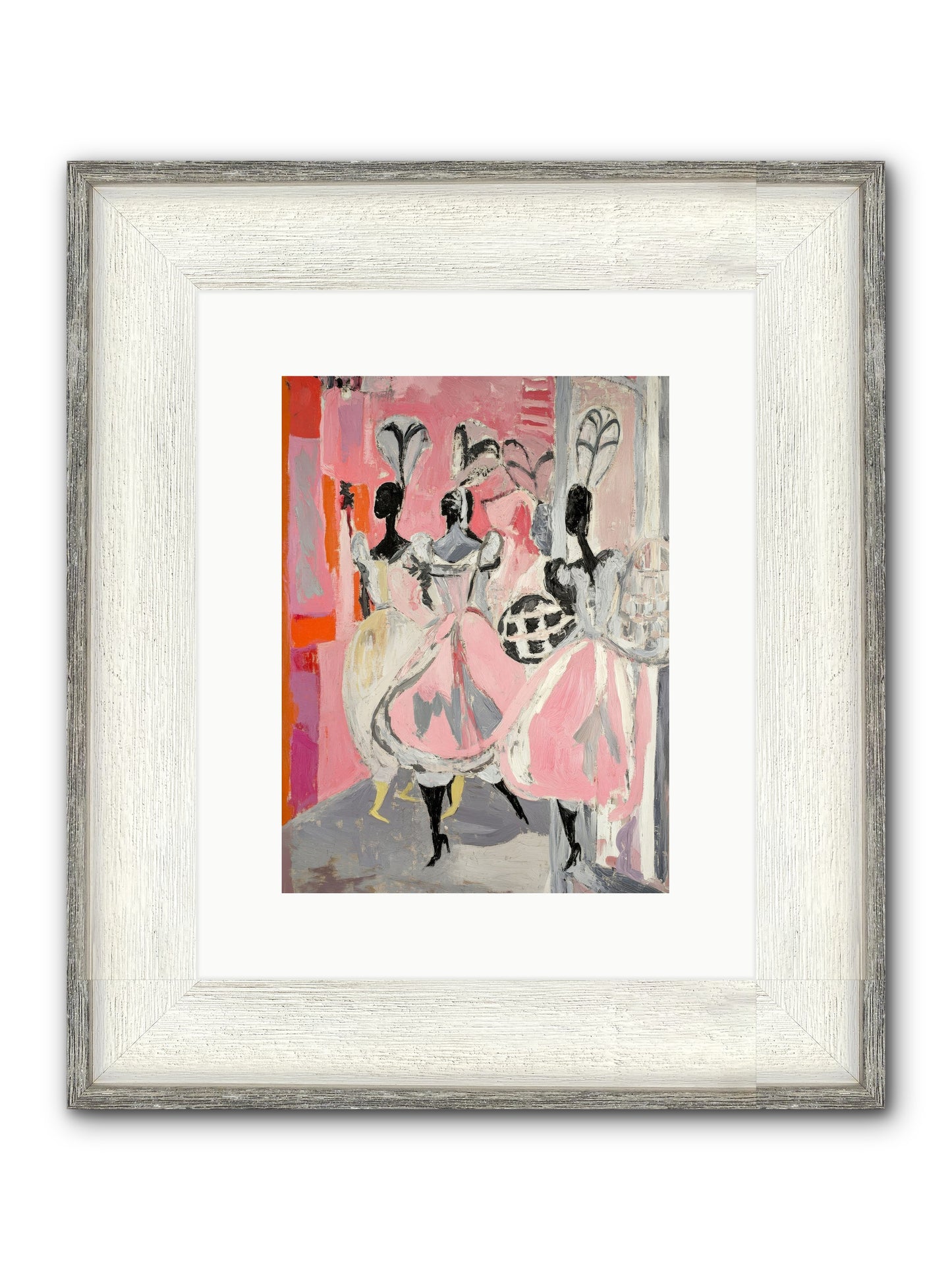 Garden Ballet Notes Framed Print - Driftwood White 9x12