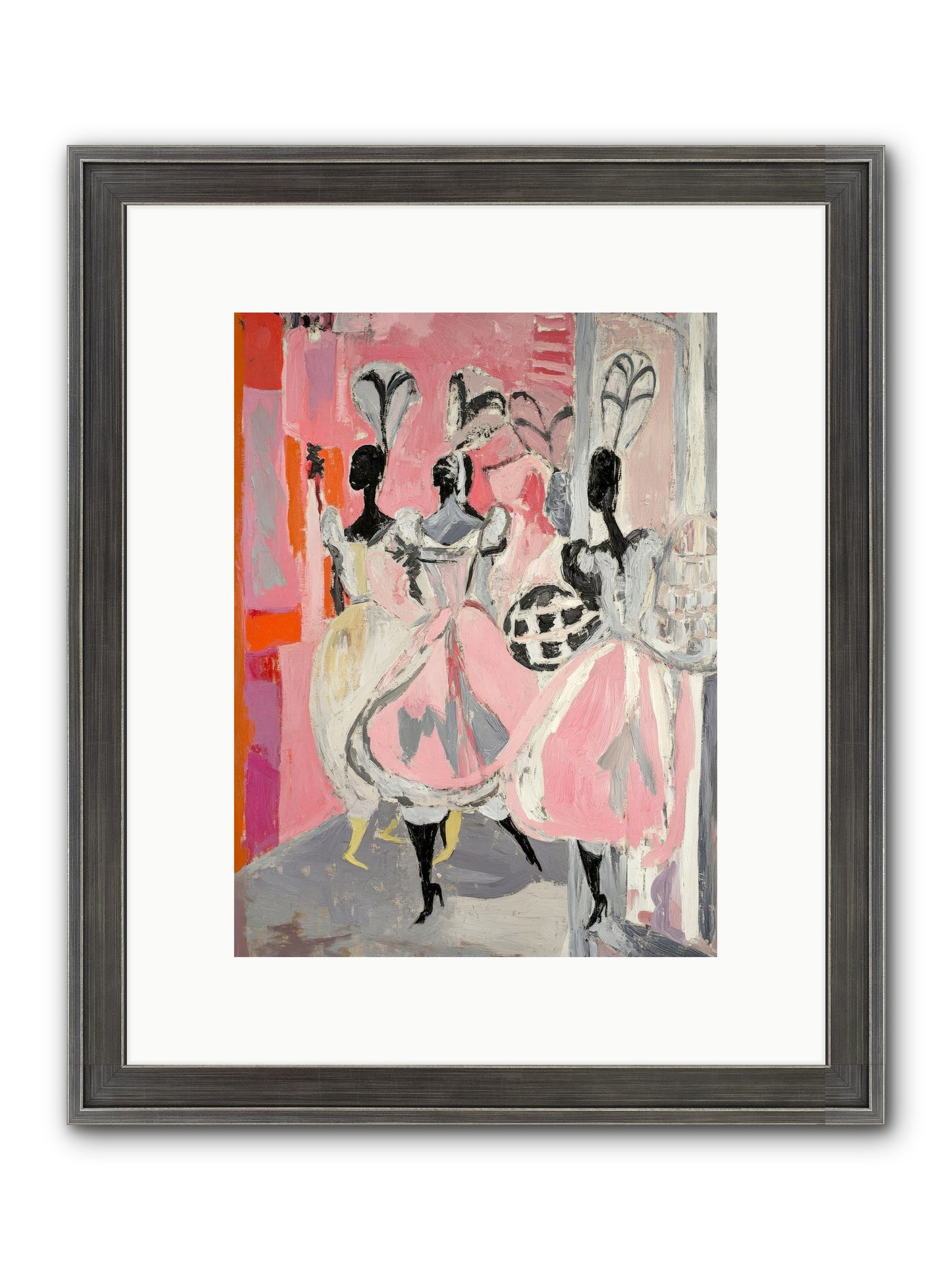 Garden Ballet Notes Framed Print - Slimwoods Black/Silver 9x12