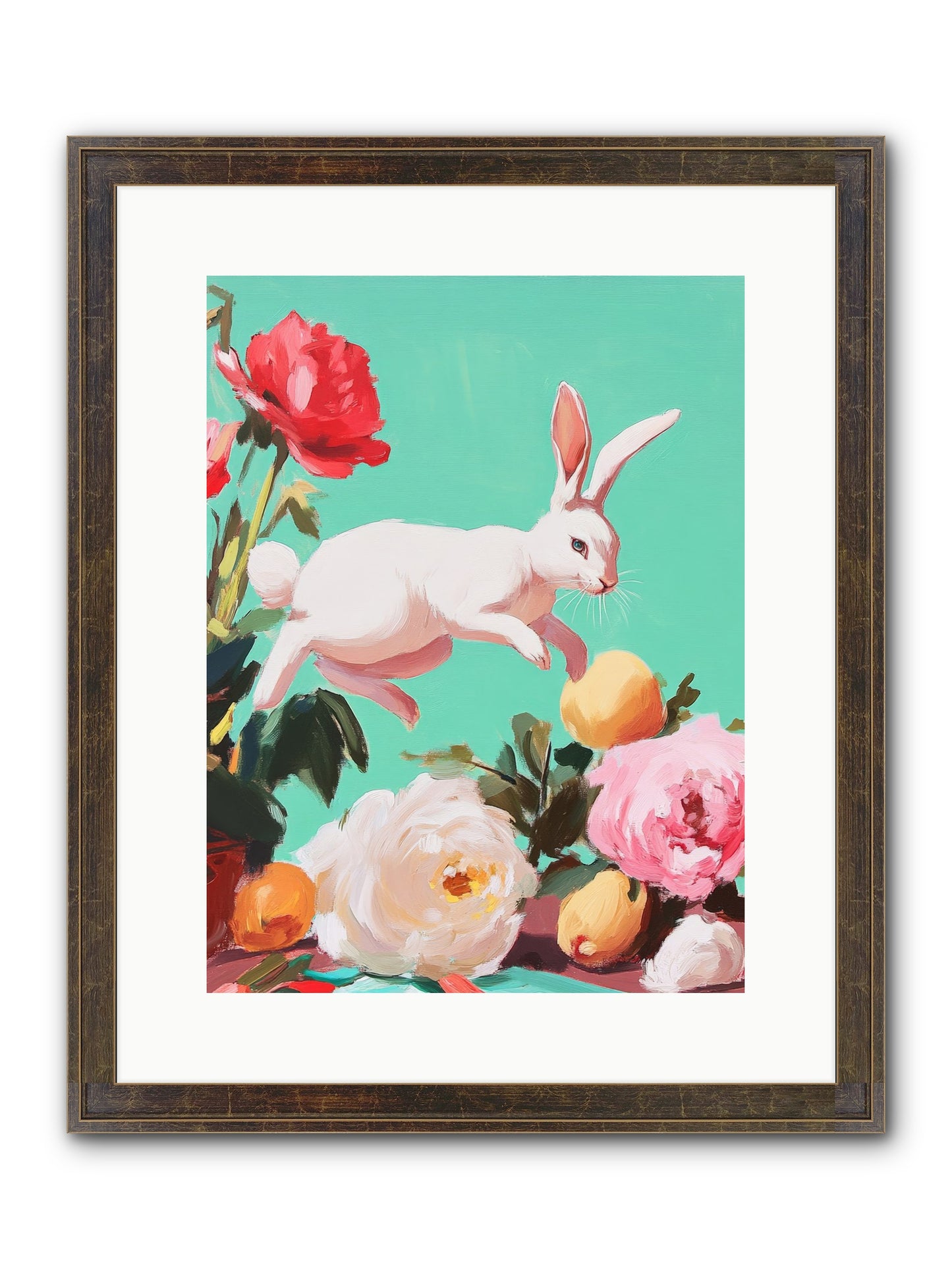 Garden Frolic No.1 Framed Print - Slimwoods Black/Gold 12x16