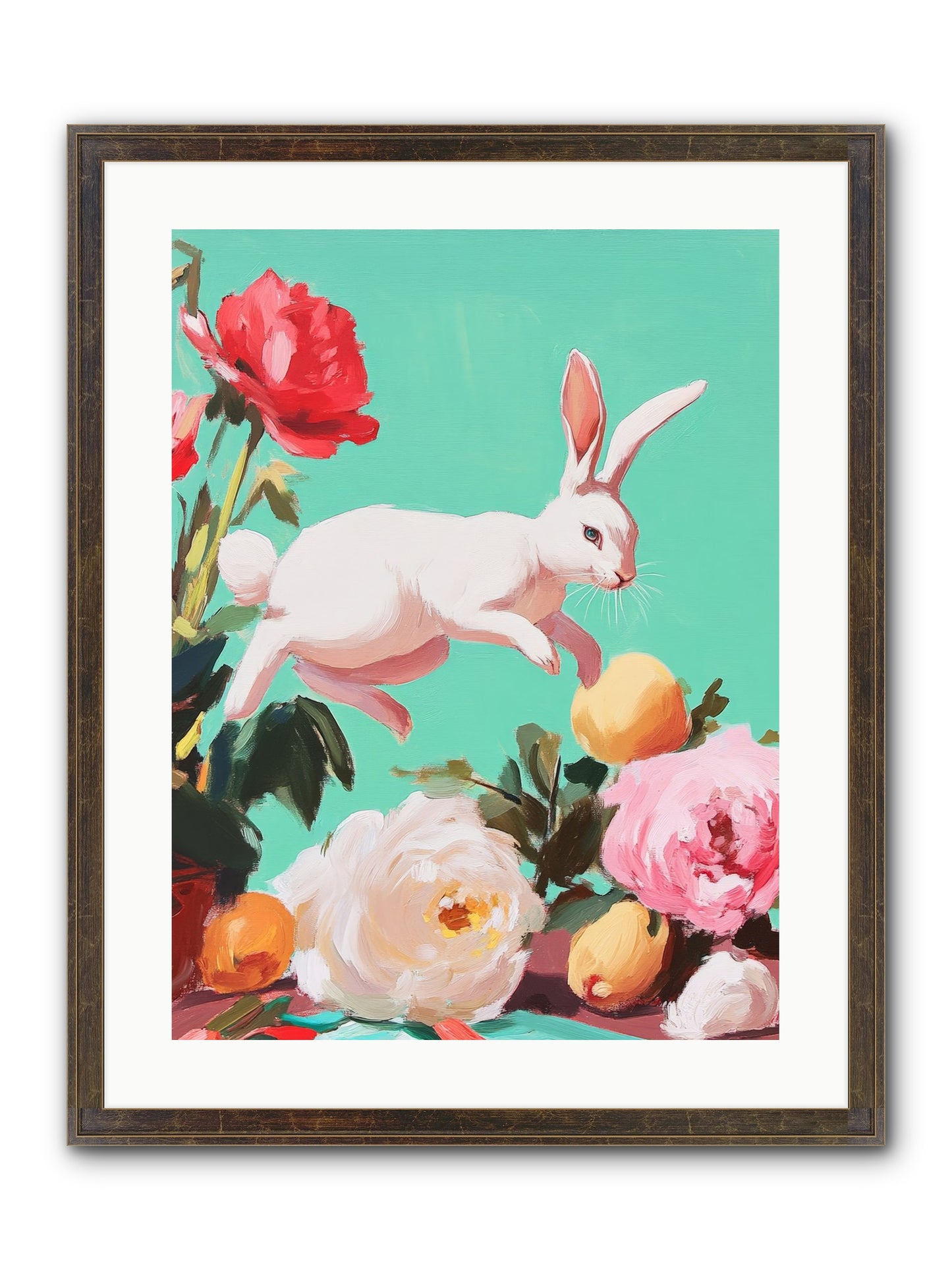 Garden Frolic No.1 Framed Print - Slimwoods Black/Gold 18x24