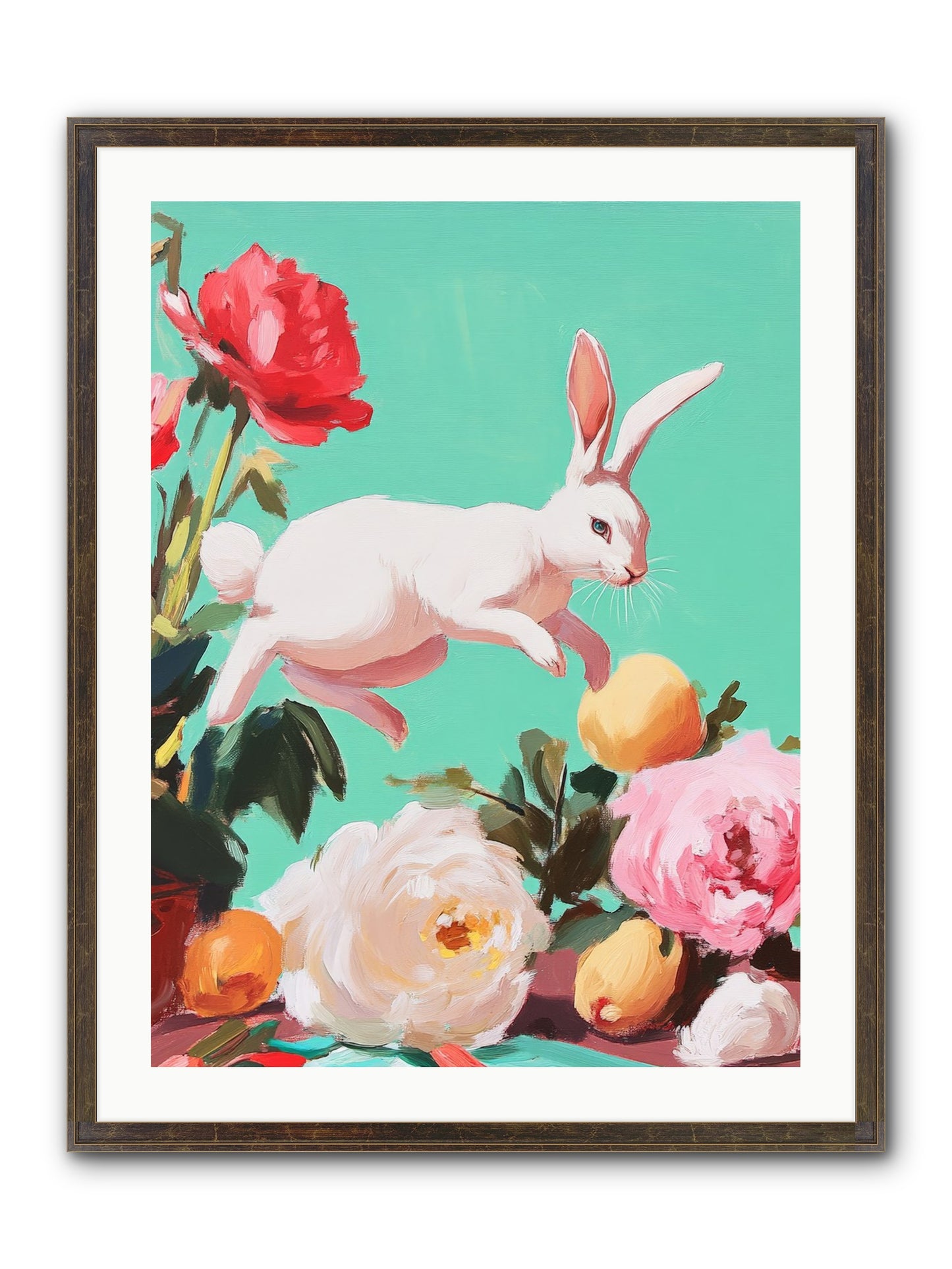 Garden Frolic No.1 Framed Print - Slimwoods Black/Gold 24x32