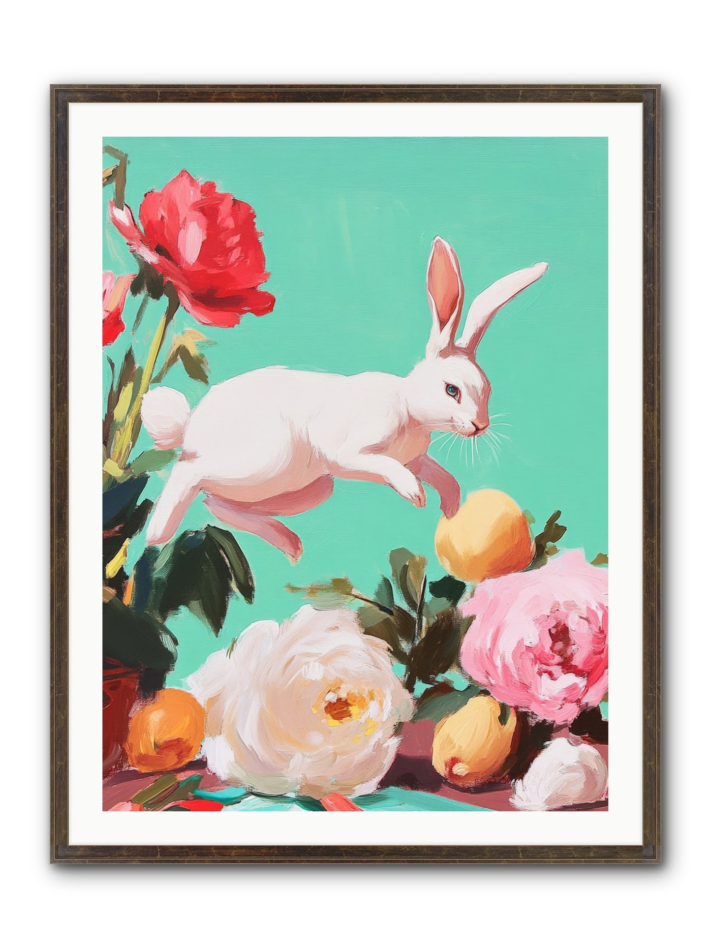Garden Frolic No.1 Framed Print - Slimwoods Black/Gold 30x40