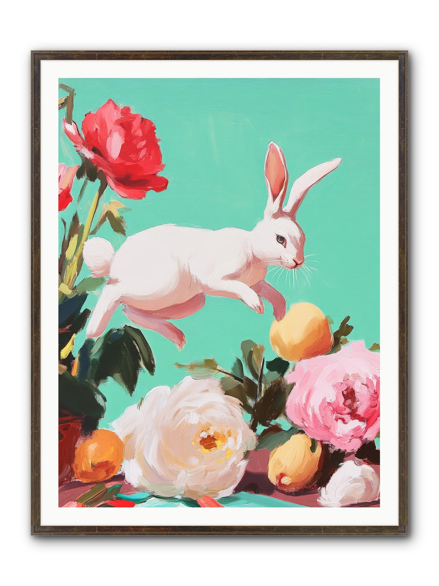 Garden Frolic No.1 Framed Print - Slimwoods Black/Gold 36x48