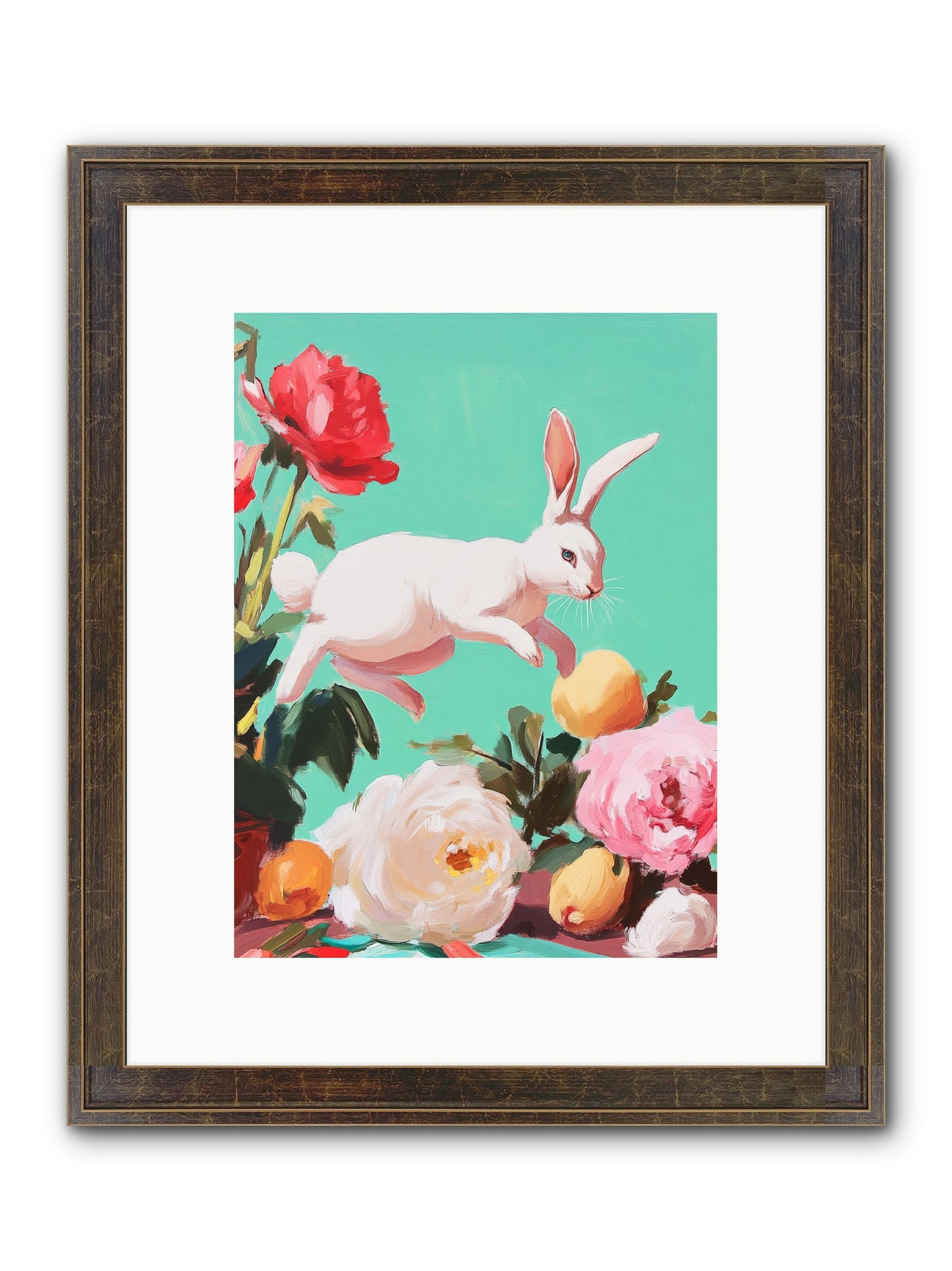 Garden Frolic No.1 Framed Print - Slimwoods Black/Gold 9x12
