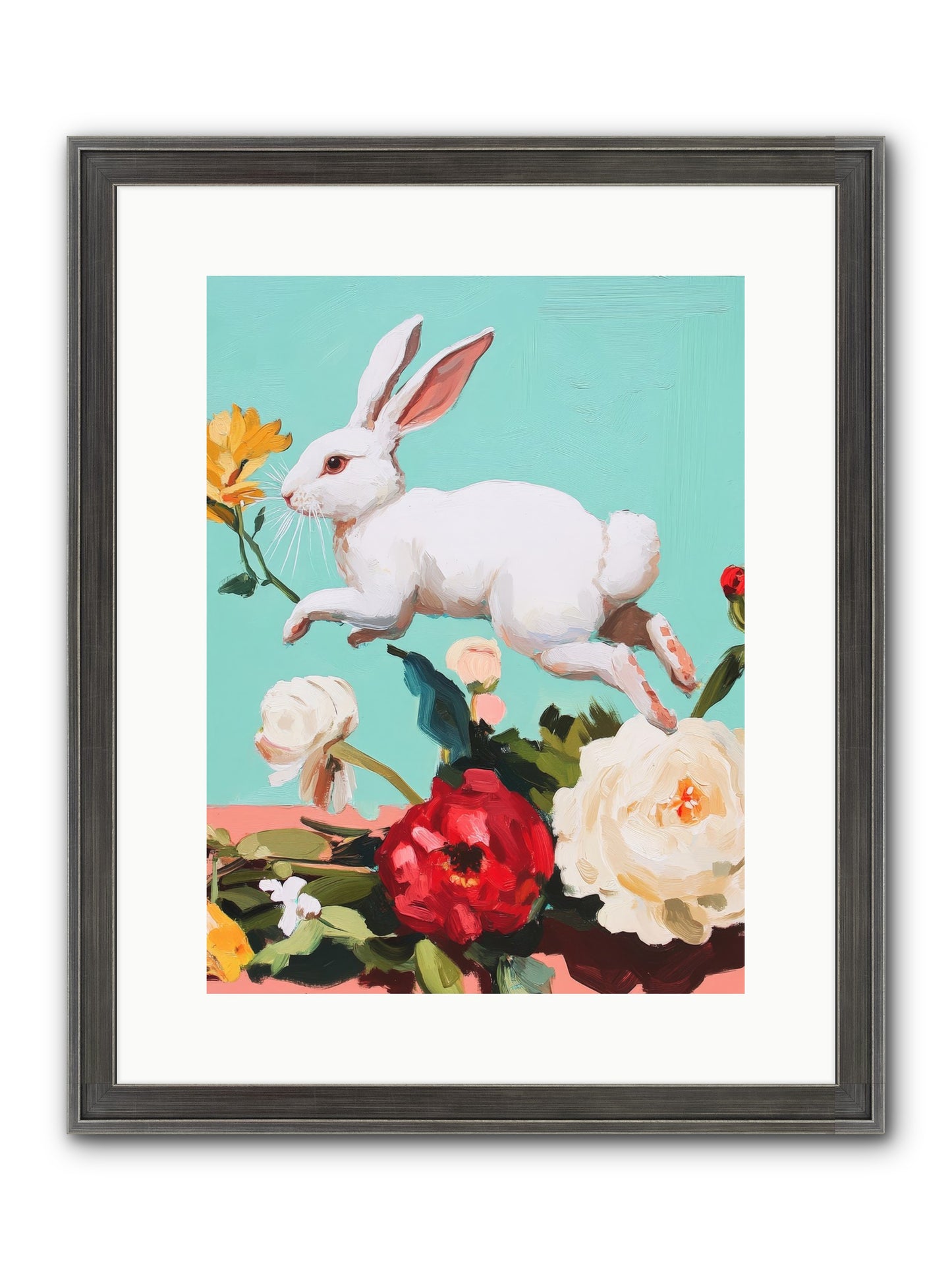 Garden Frolic No.2 Framed Print - Slimwoods Black/Silver 12x16