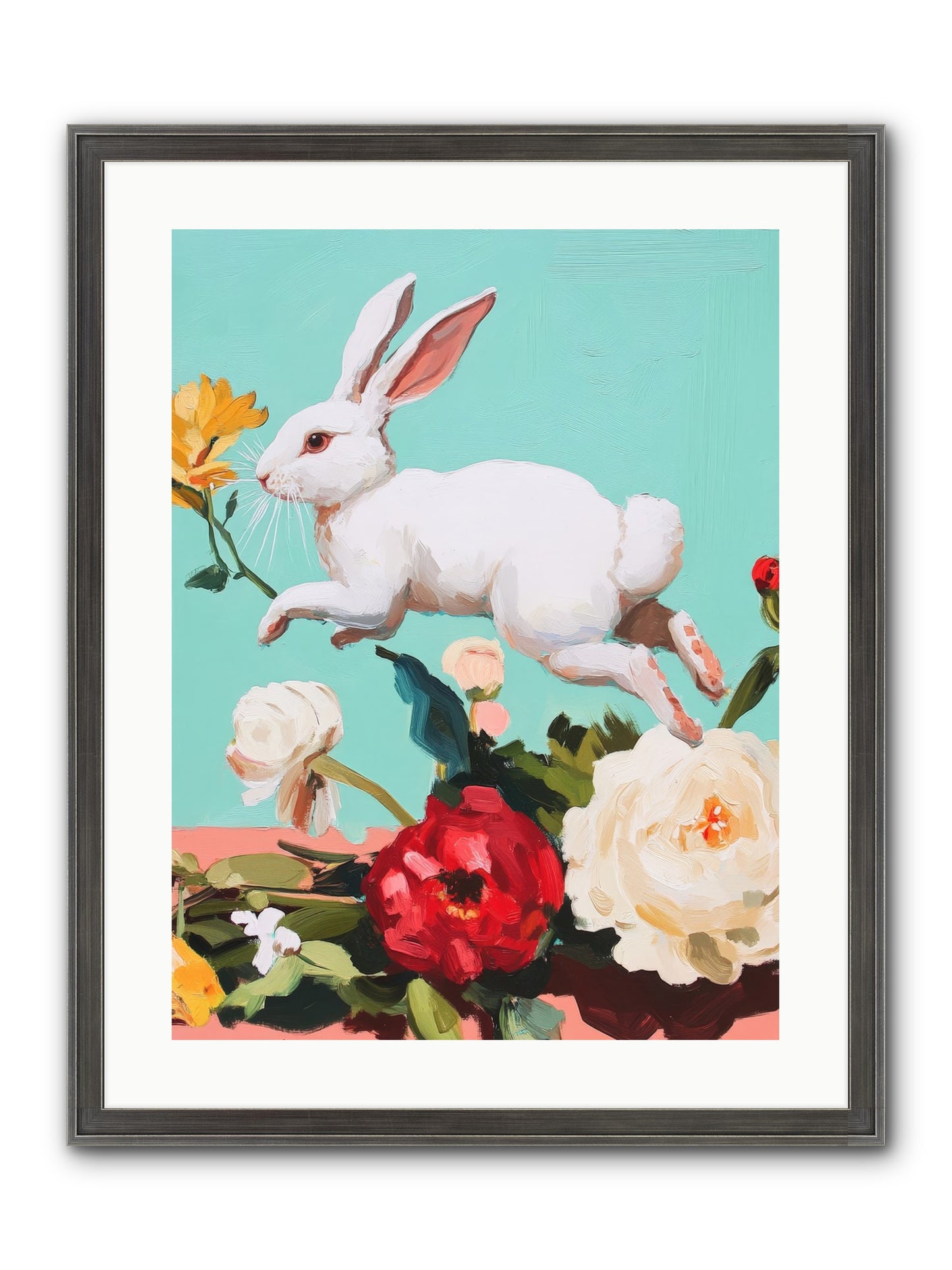 Garden Frolic No.2 Framed Print - Slimwoods Black/Silver 18x24