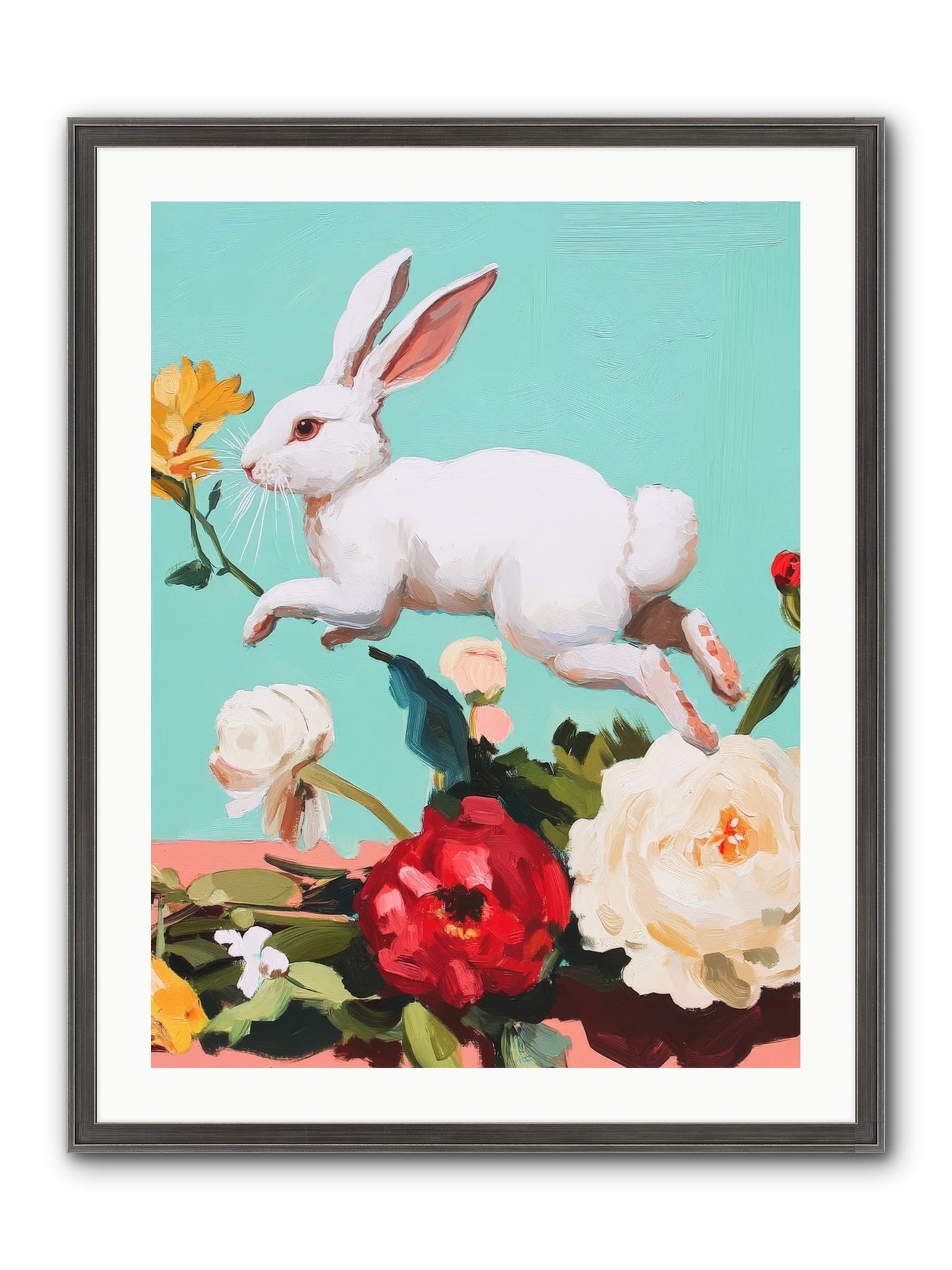 Garden Frolic No.2 Framed Print - Slimwoods Black/Silver 24x32