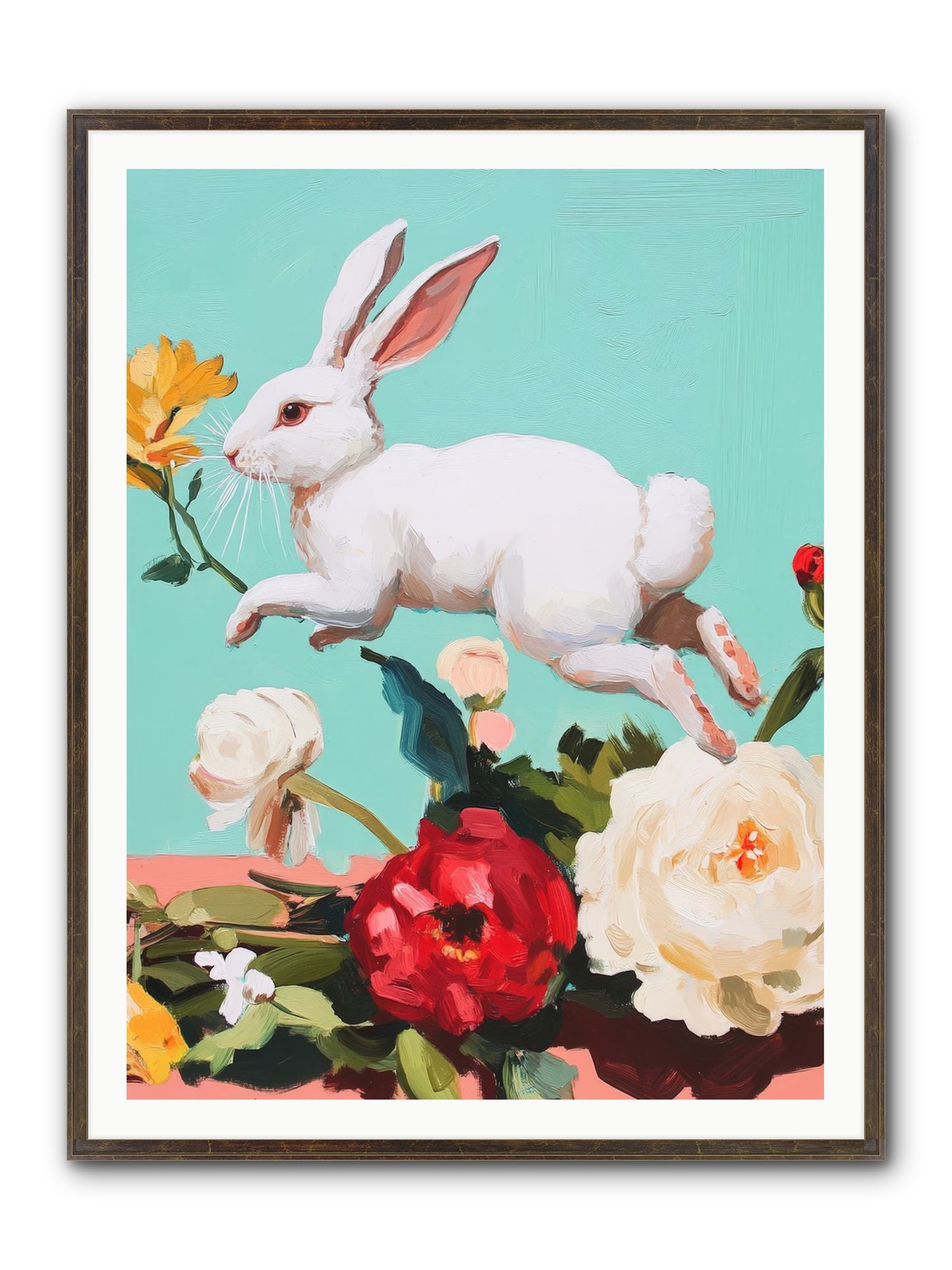 Garden Frolic No.2 Framed Print - Slimwoods Black/Gold 36x48