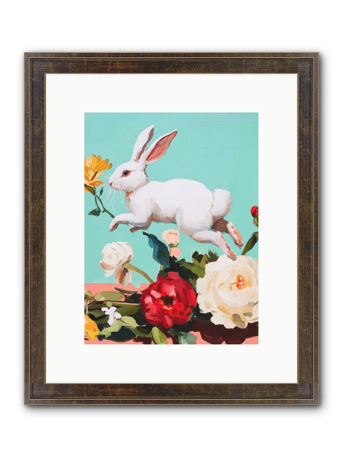 Garden Frolic No.2 Framed Print - Slimwoods Black/Gold 9x12