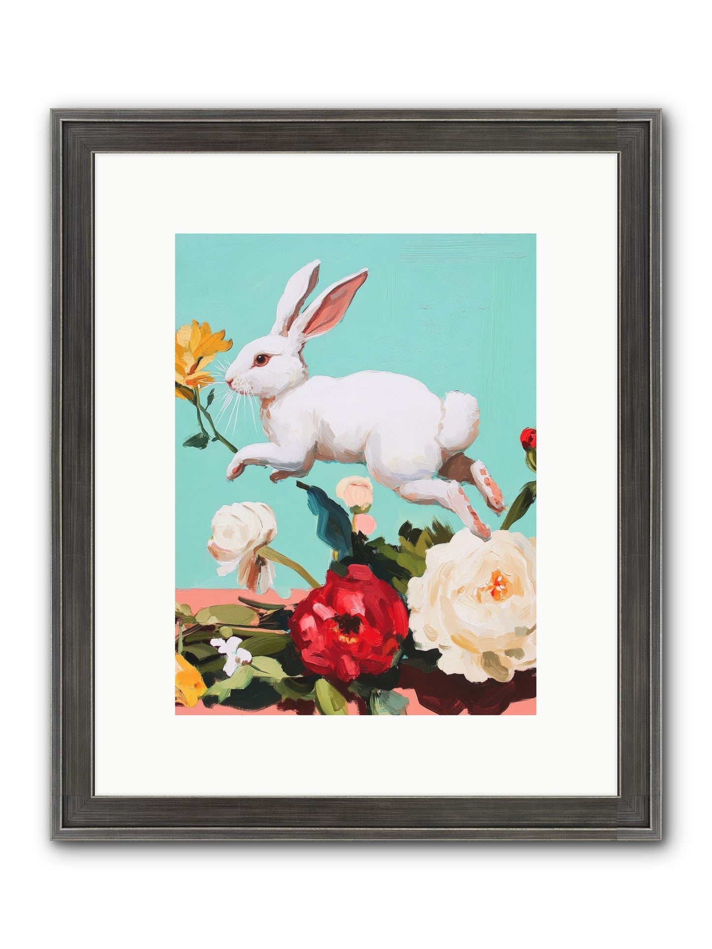 Garden Frolic No.2 Framed Print - Slimwoods Black/Silver 9x12