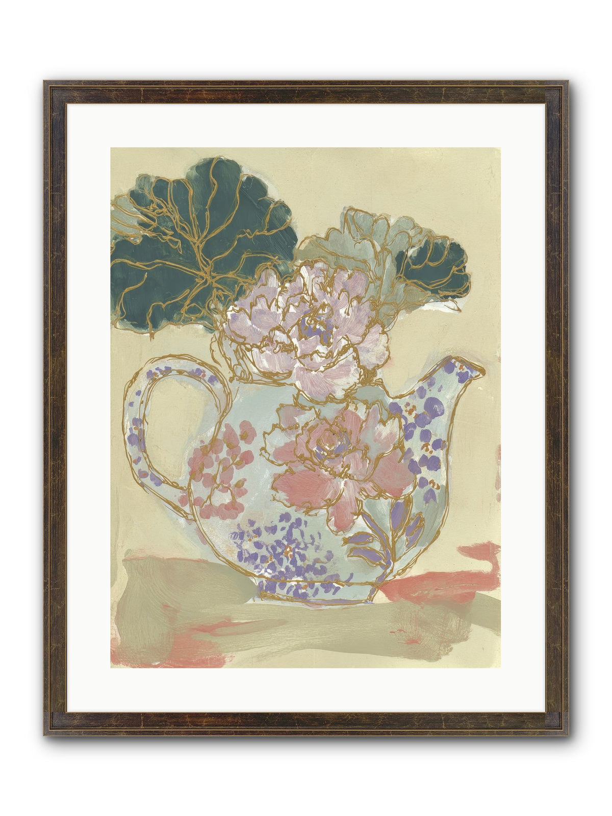 Garden Interludes No.1 Framed Print - Slimwoods Black/Gold 18x24