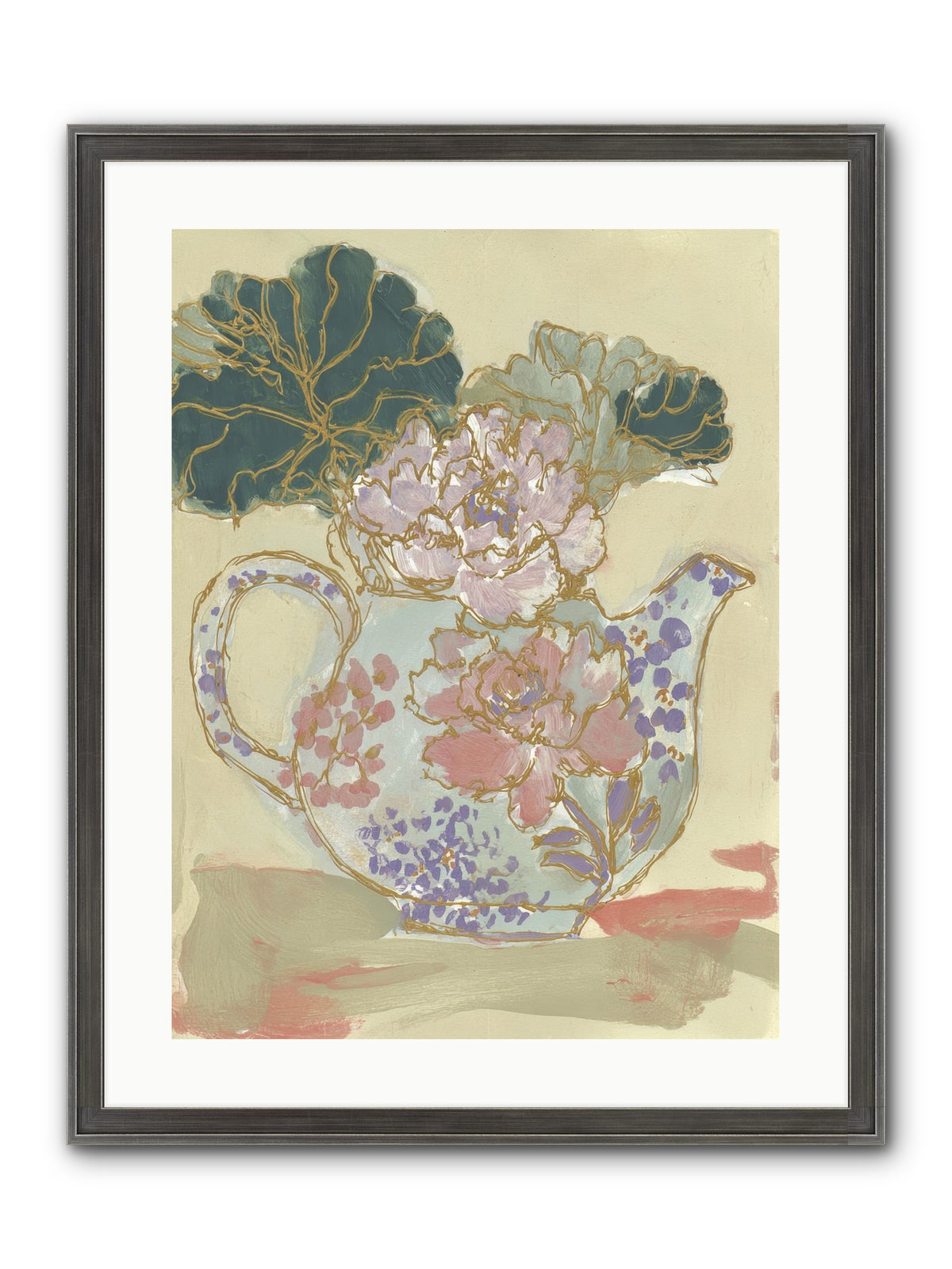 Garden Interludes No.1 Framed Print - Slimwoods Black/Silver 18x24