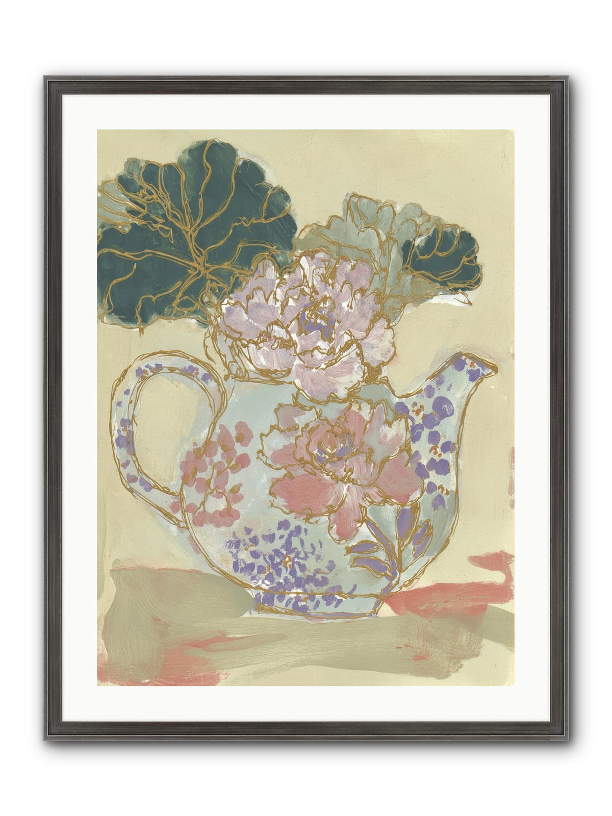 Garden Interludes No.1 Framed Print - Slimwoods Black/Silver 24x32