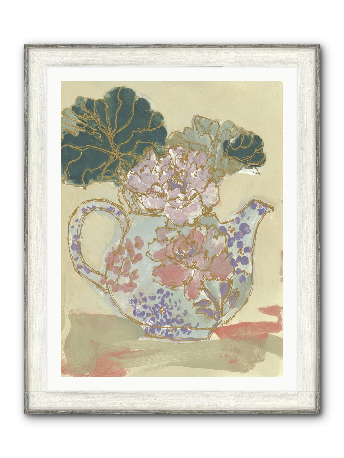 Garden Interludes No.1 Framed Print - Driftwood White 30x40