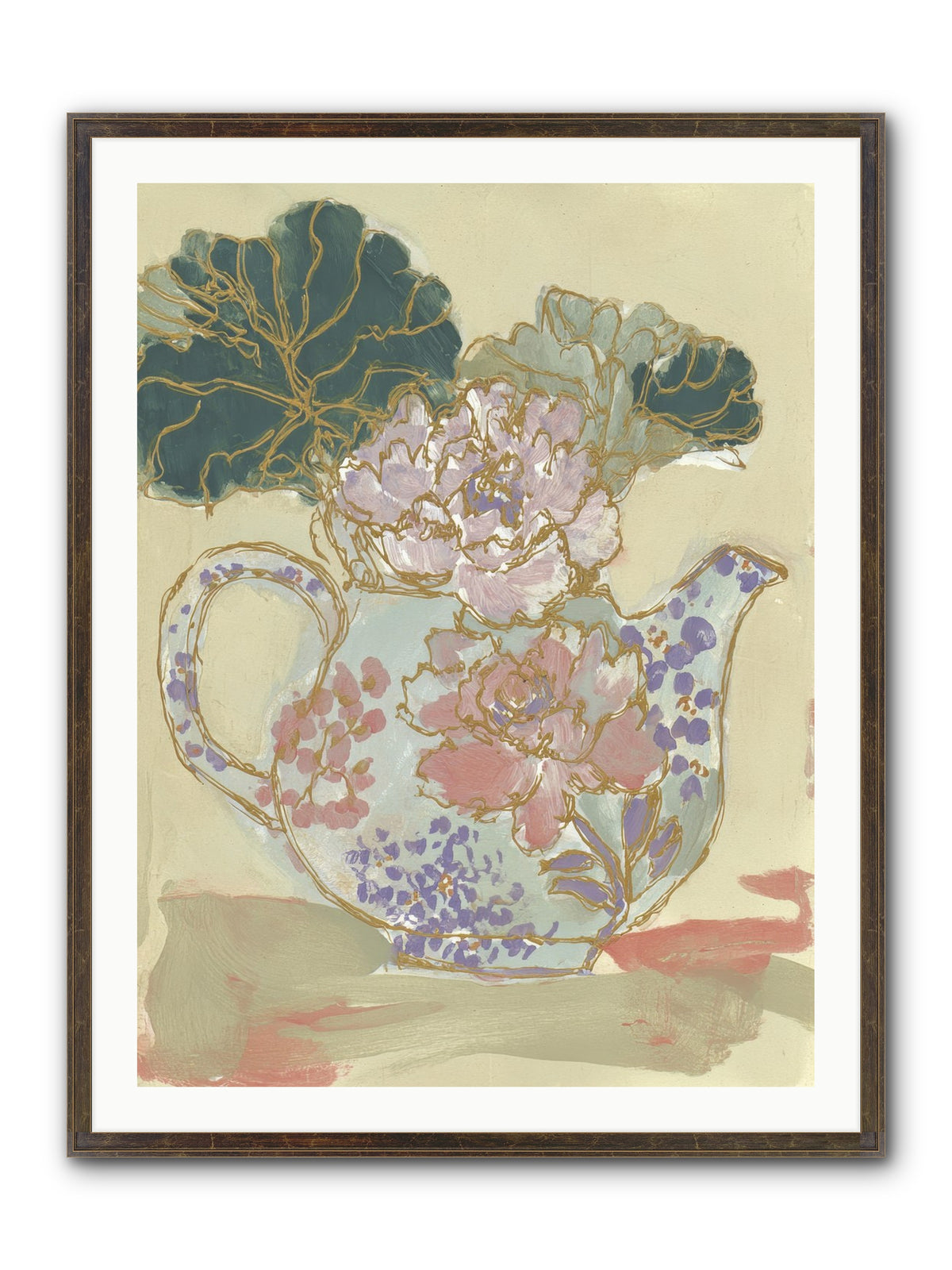 Garden Interludes No.1 Framed Print - Slimwoods Black/Gold 30x40