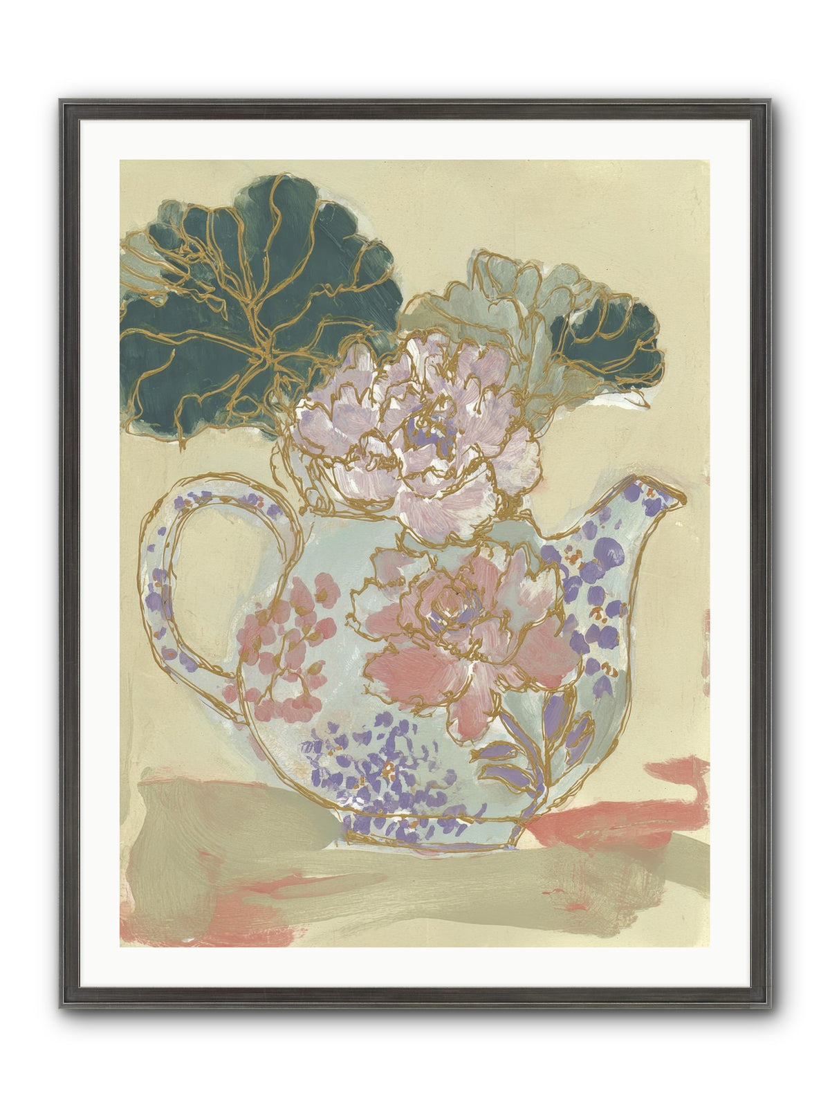 Garden Interludes No.1 Framed Print - Slimwoods Black/Silver 30x40