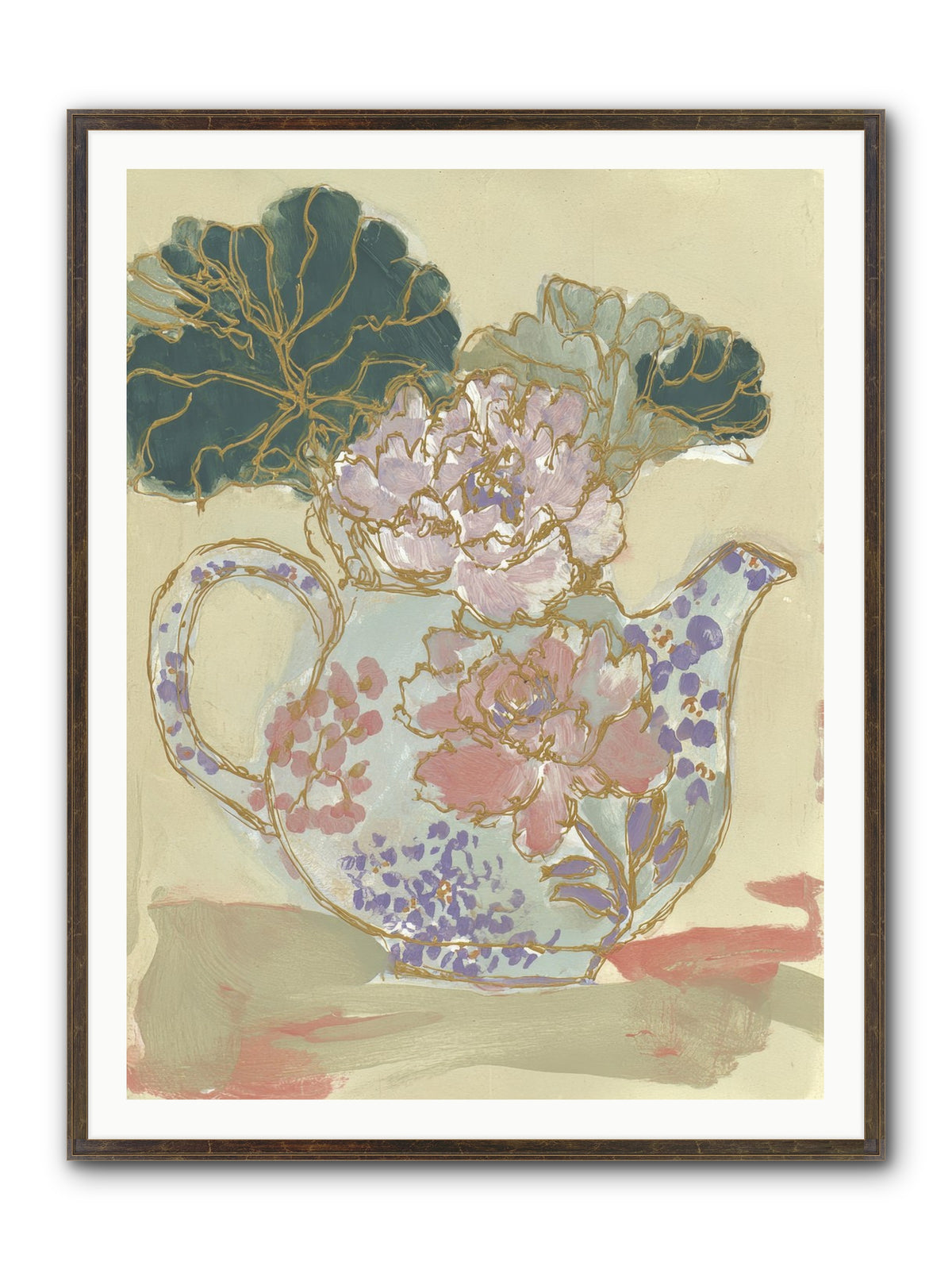 Garden Interludes No.1 Framed Print - Slimwoods Black/Gold 36x48
