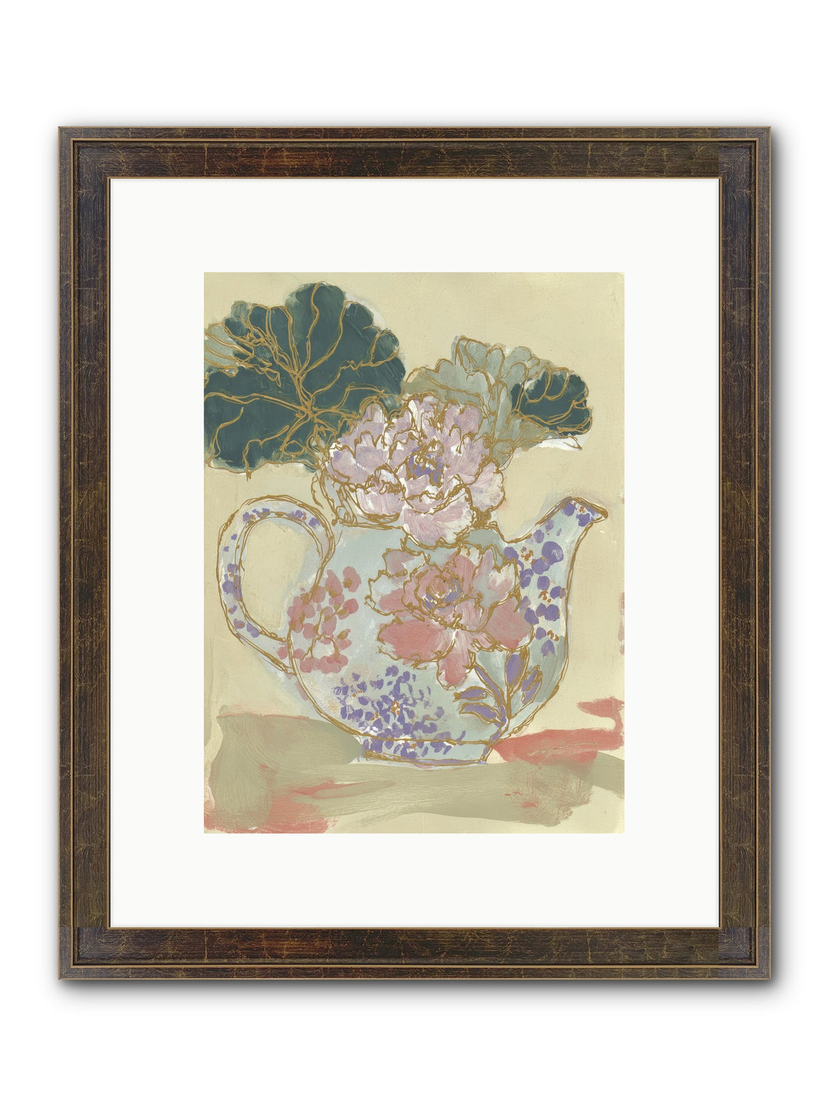 Garden Interludes No.1 Framed Print - Slimwoods Black/Gold 9x12