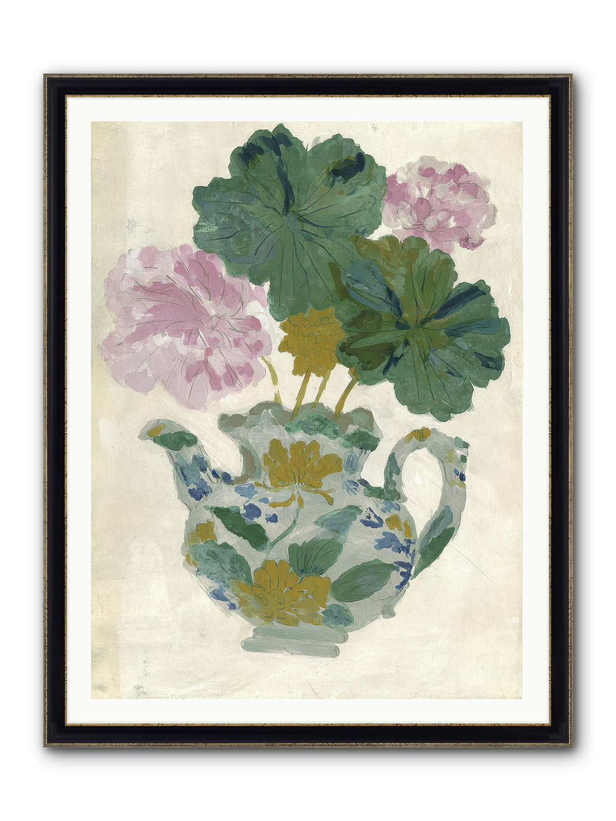 Garden Interludes No.2 Framed Print - Black & Gold 36x48