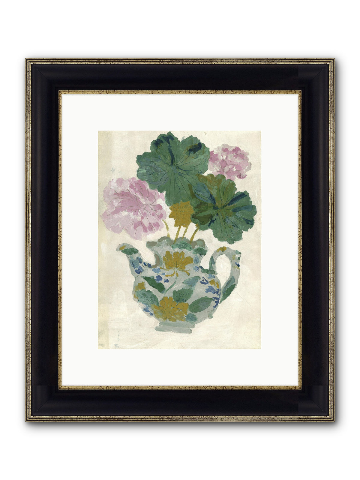 Garden Interludes No.2 Framed Print - Black & Gold 9x12