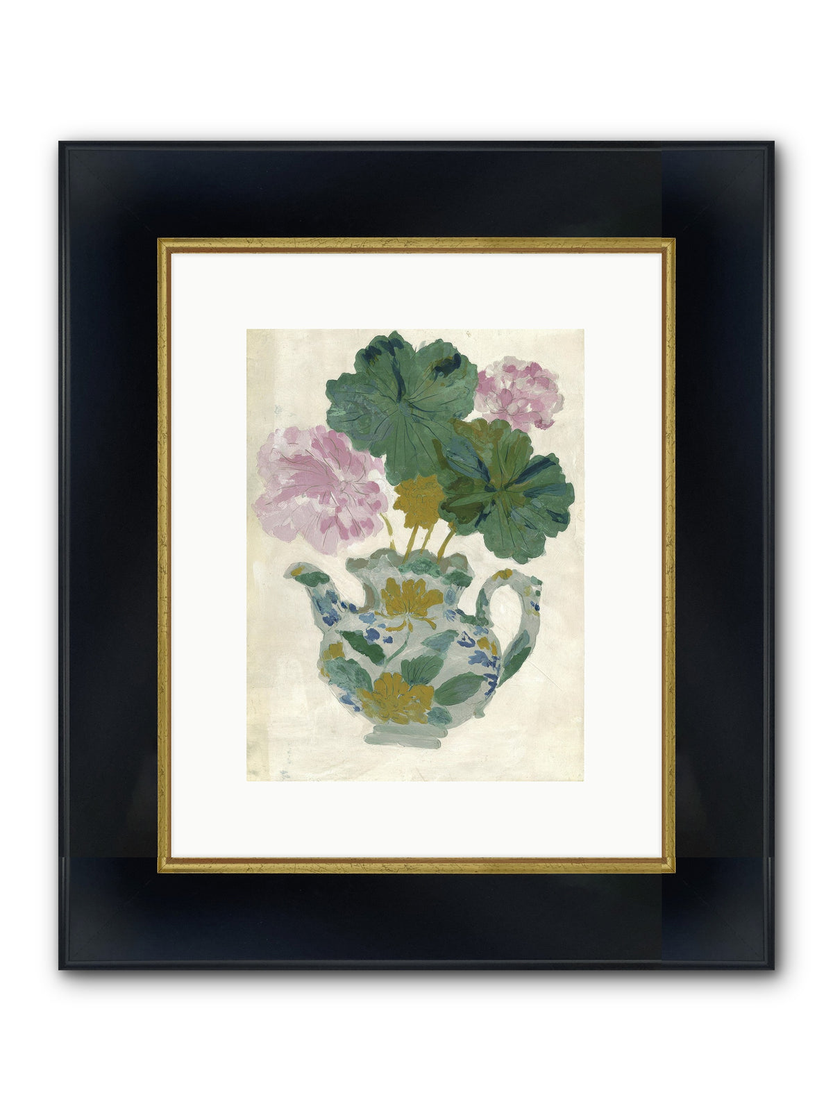 Garden Interludes No.2 Framed Print - Wide Black w/Gold 9x12