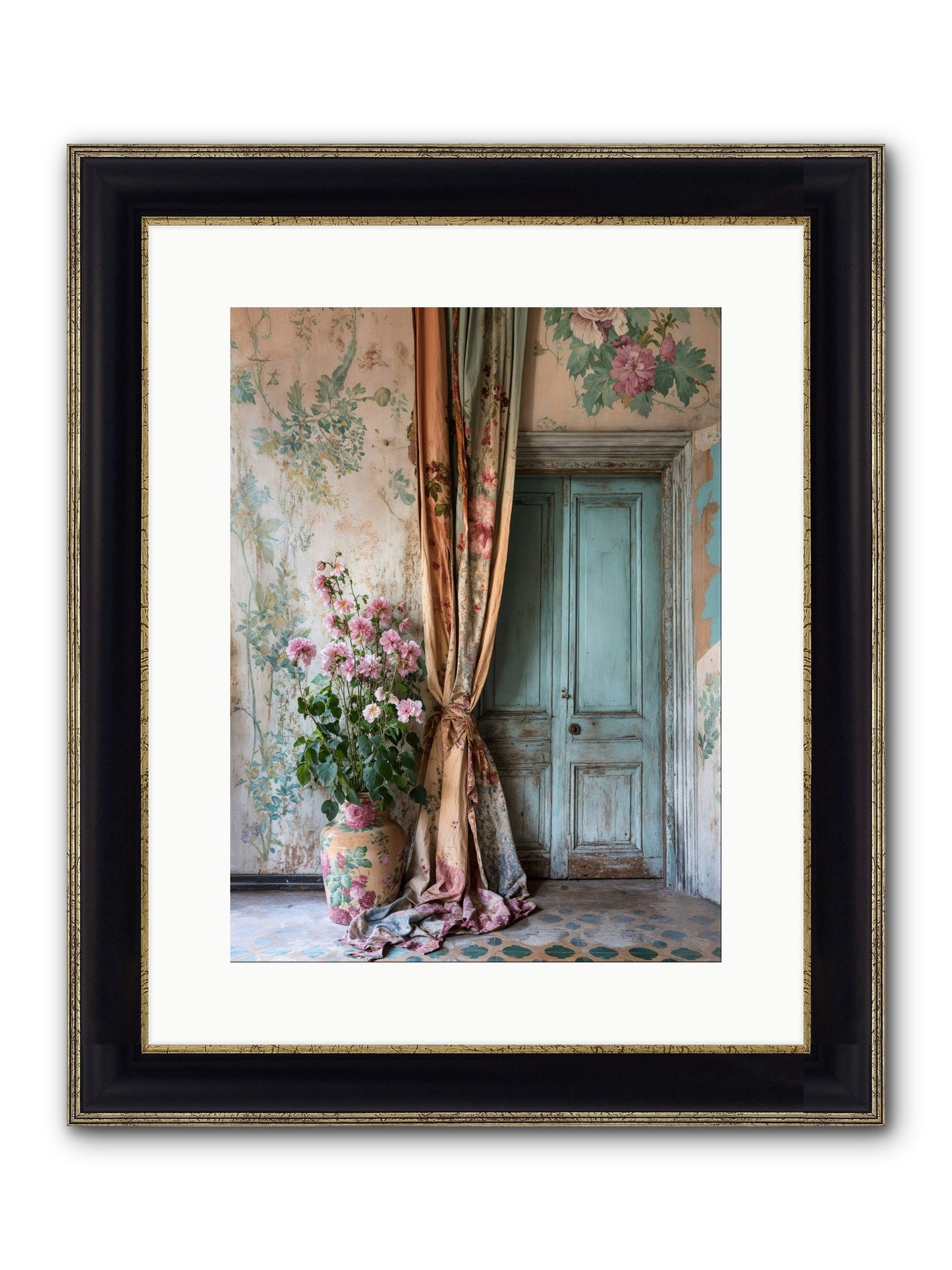 Garden Of Hidden Stars Framed Print - Black & Gold 12x16