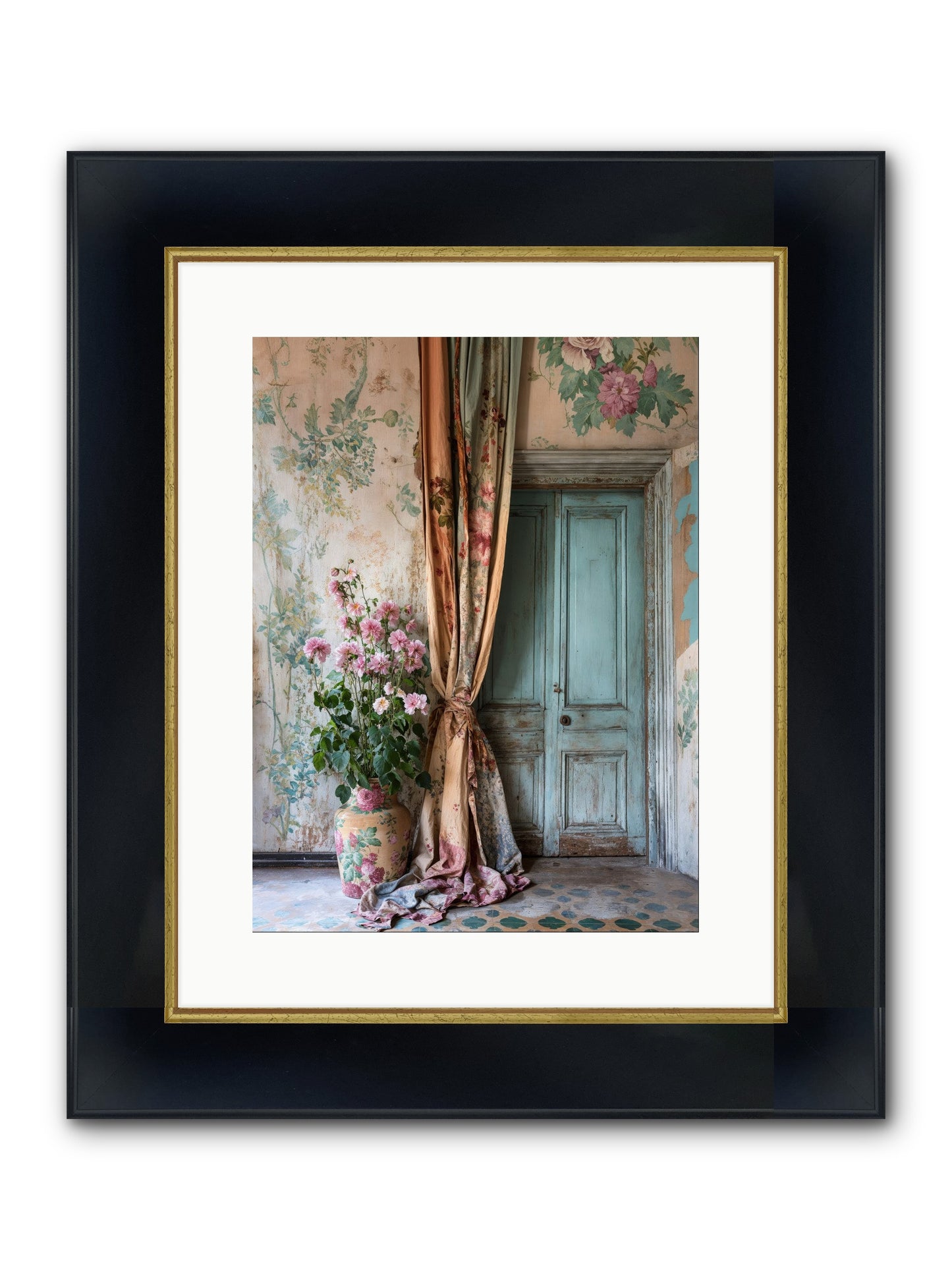 Garden Of Hidden Stars Framed Print - Wide Black w/Gold 12x16
