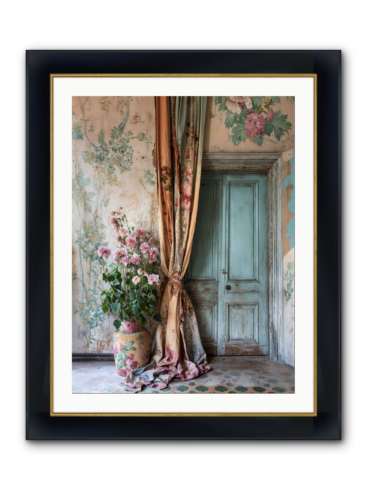 Garden Of Hidden Stars Framed Print - Wide Black w/Gold 24x32