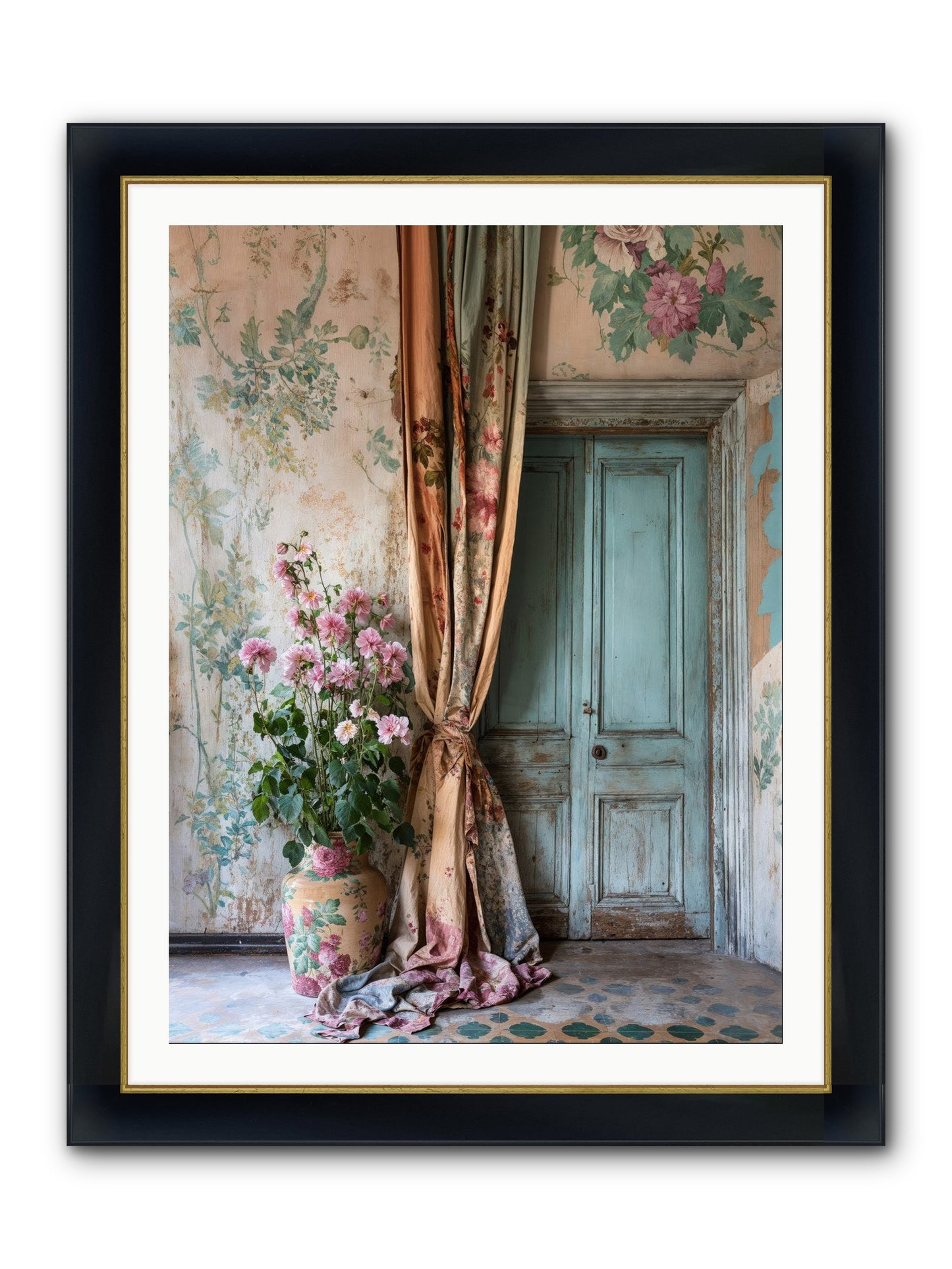 Garden Of Hidden Stars Framed Print - Wide Black w/Gold 30x40
