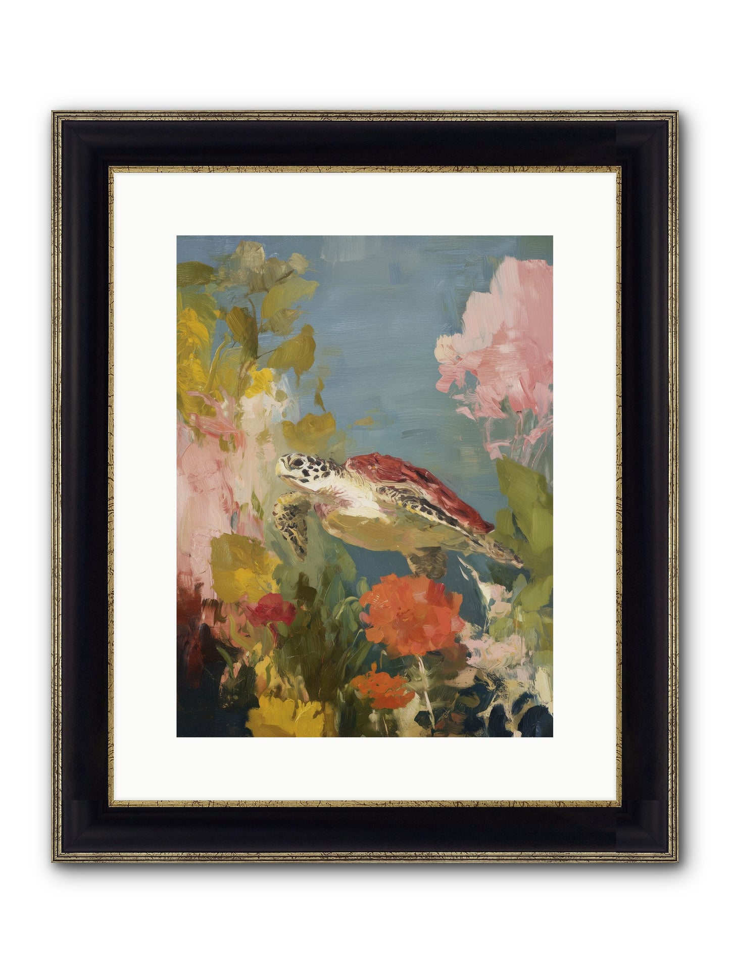 Garden Of Light Framed Print - Black & Gold 12x16