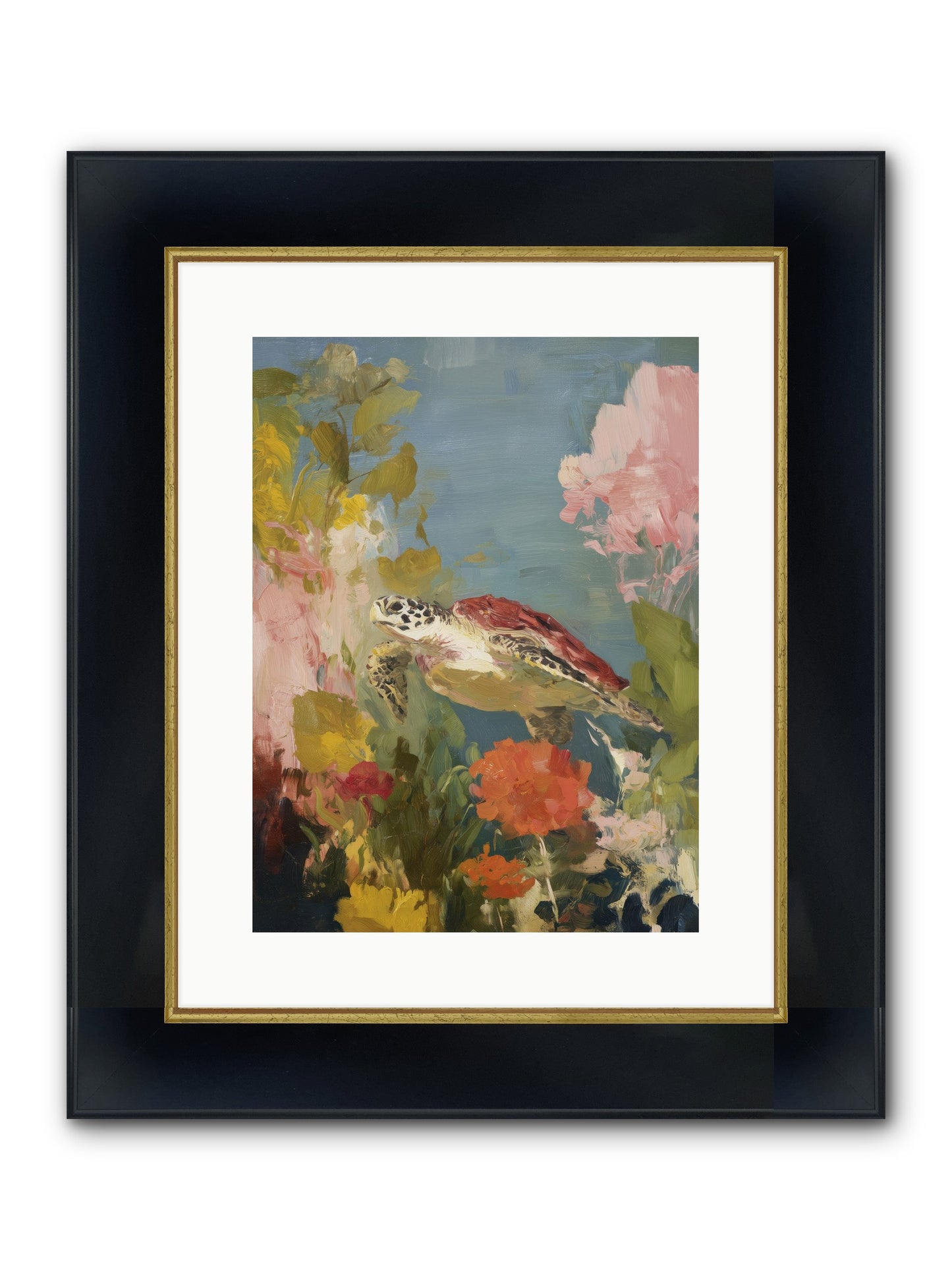 Garden Of Light Framed Print - Wide Black w/Gold 12x16