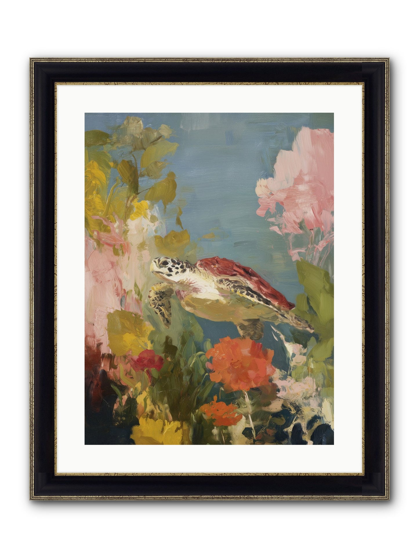 Garden Of Light Framed Print - Black & Gold 18x24