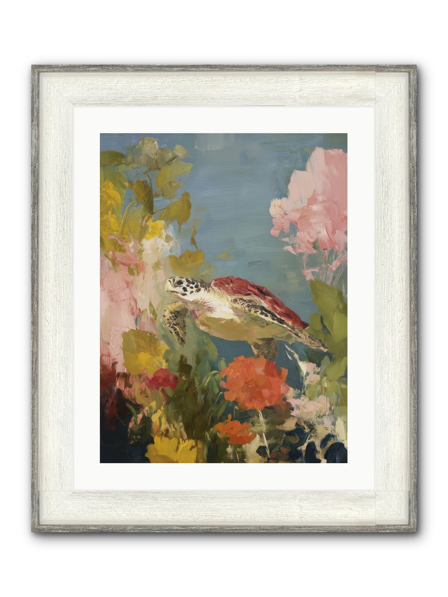 Garden Of Light Framed Print - Driftwood White 18x24