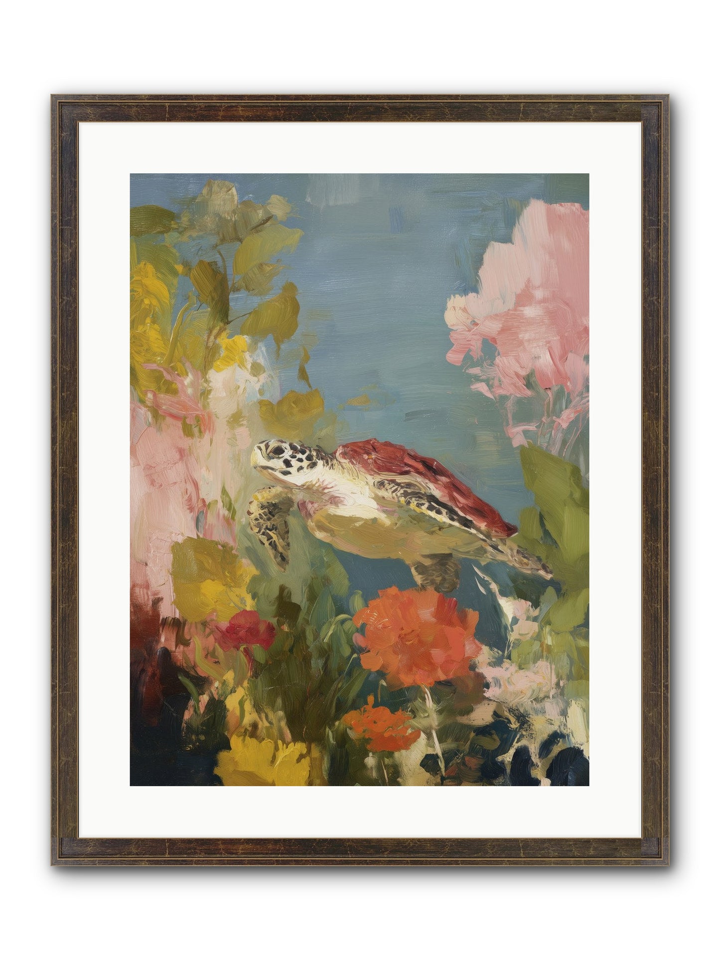 Garden Of Light Framed Print - Slimwoods Black/Gold 18x24