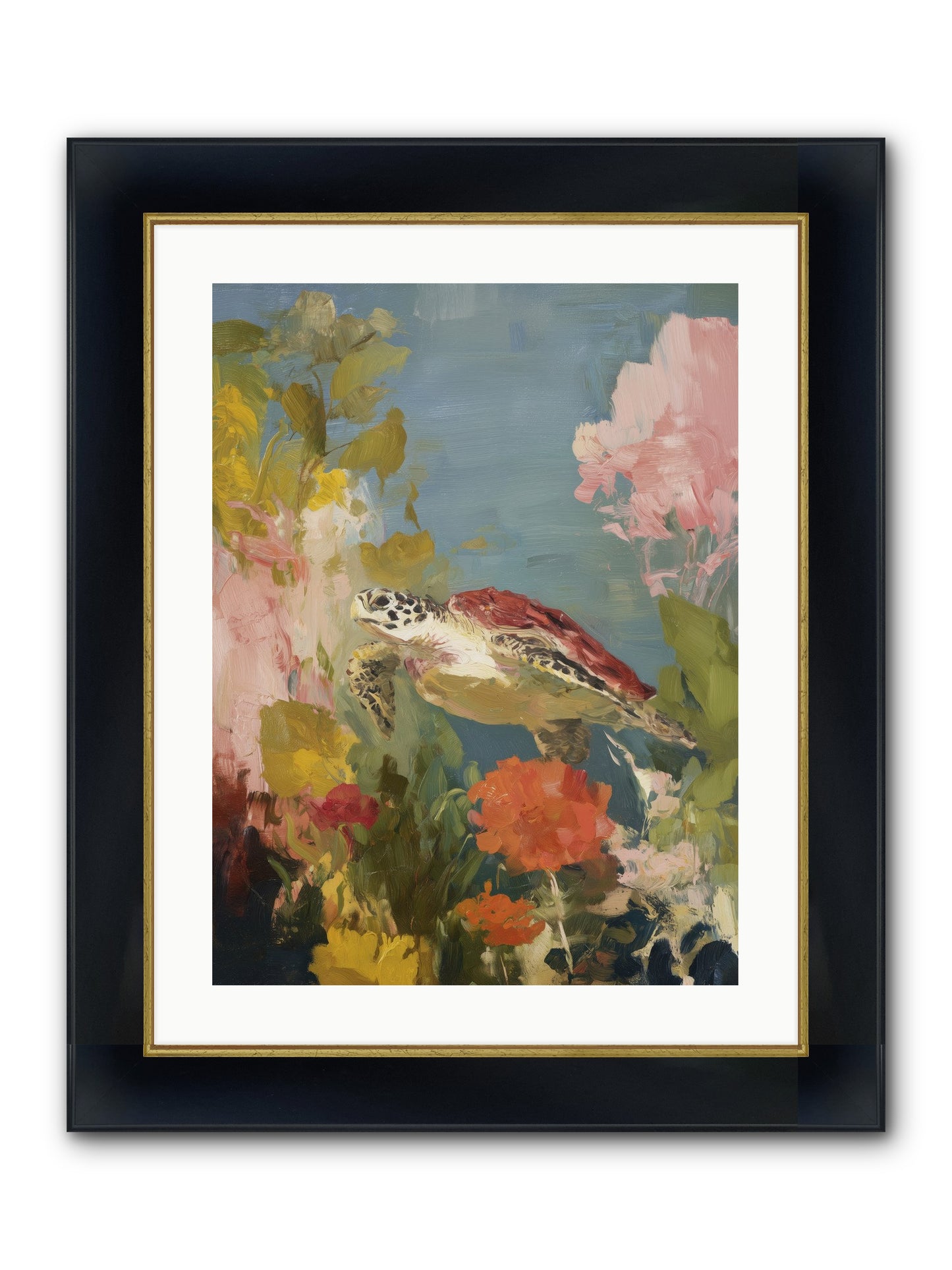 Garden Of Light Framed Print - Wide Black w/Gold 18x24
