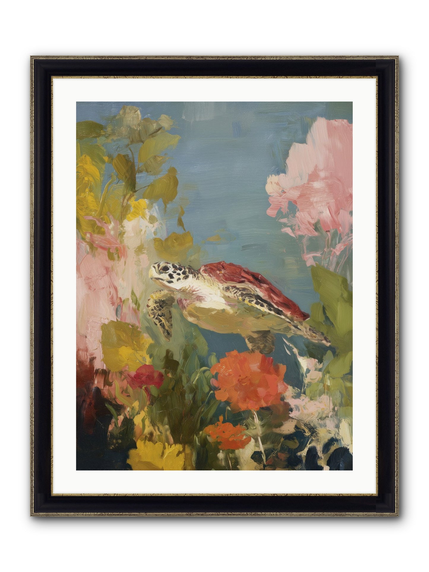 Garden Of Light Framed Print - Black & Gold 24x32