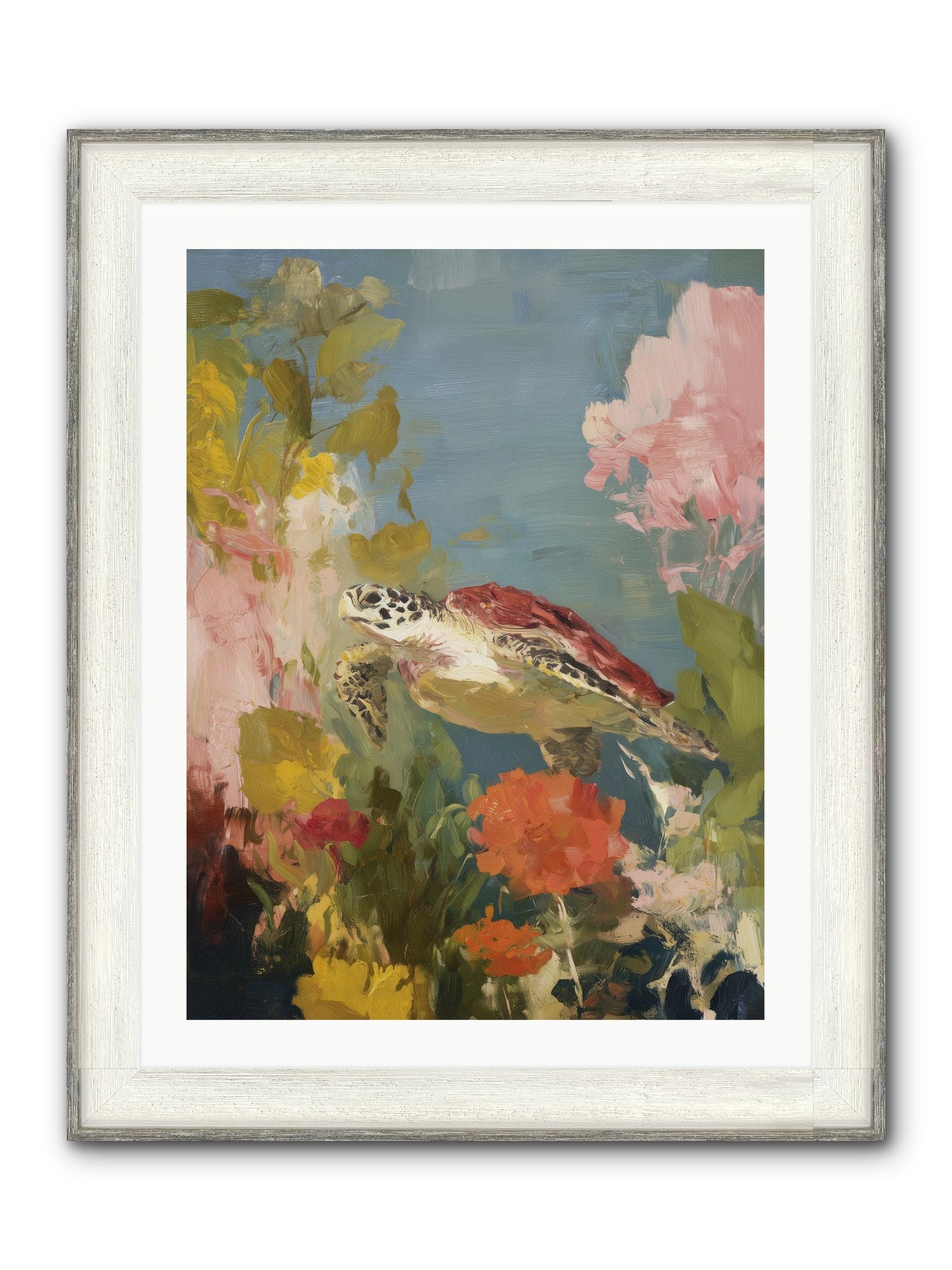 Garden Of Light Framed Print - Driftwood White 24x32