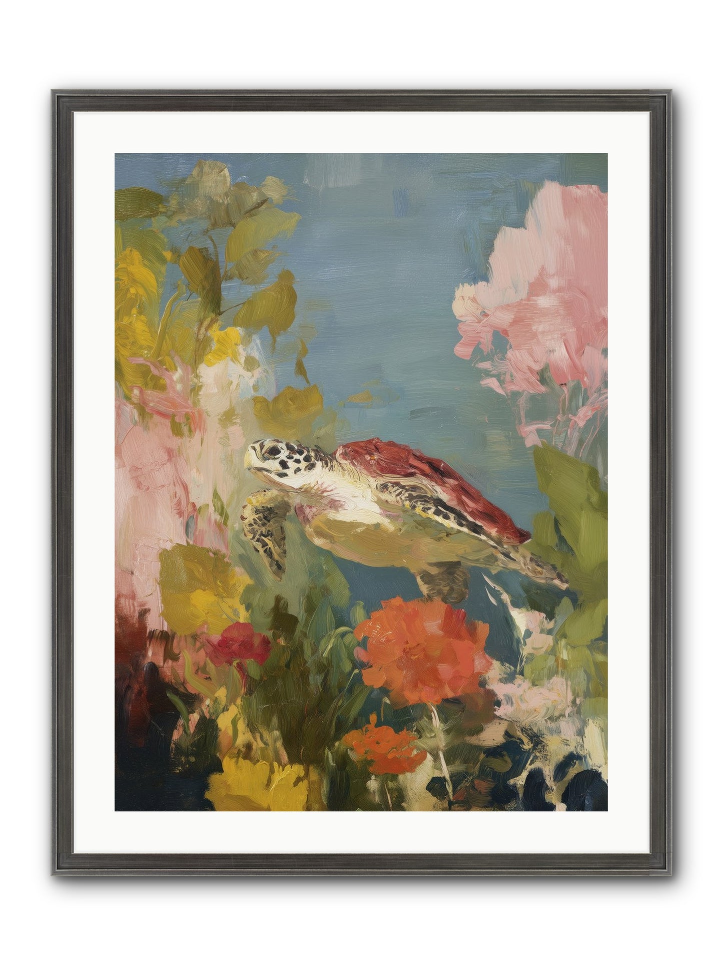 Garden Of Light Framed Print - Slimwoods Black/Silver 24x32