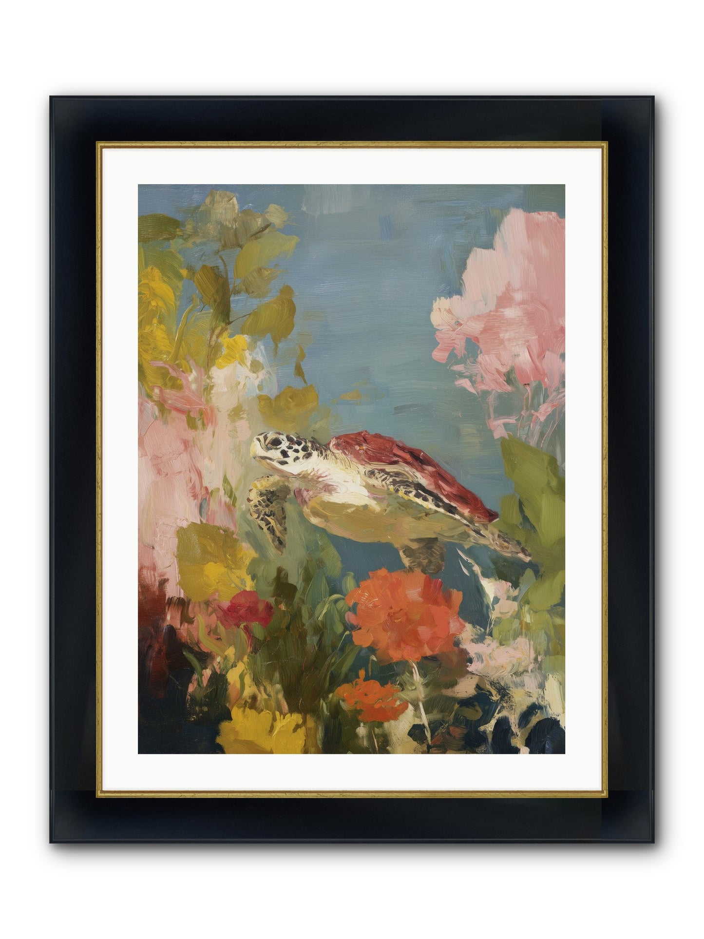 Garden Of Light Framed Print - Wide Black w/Gold 24x32