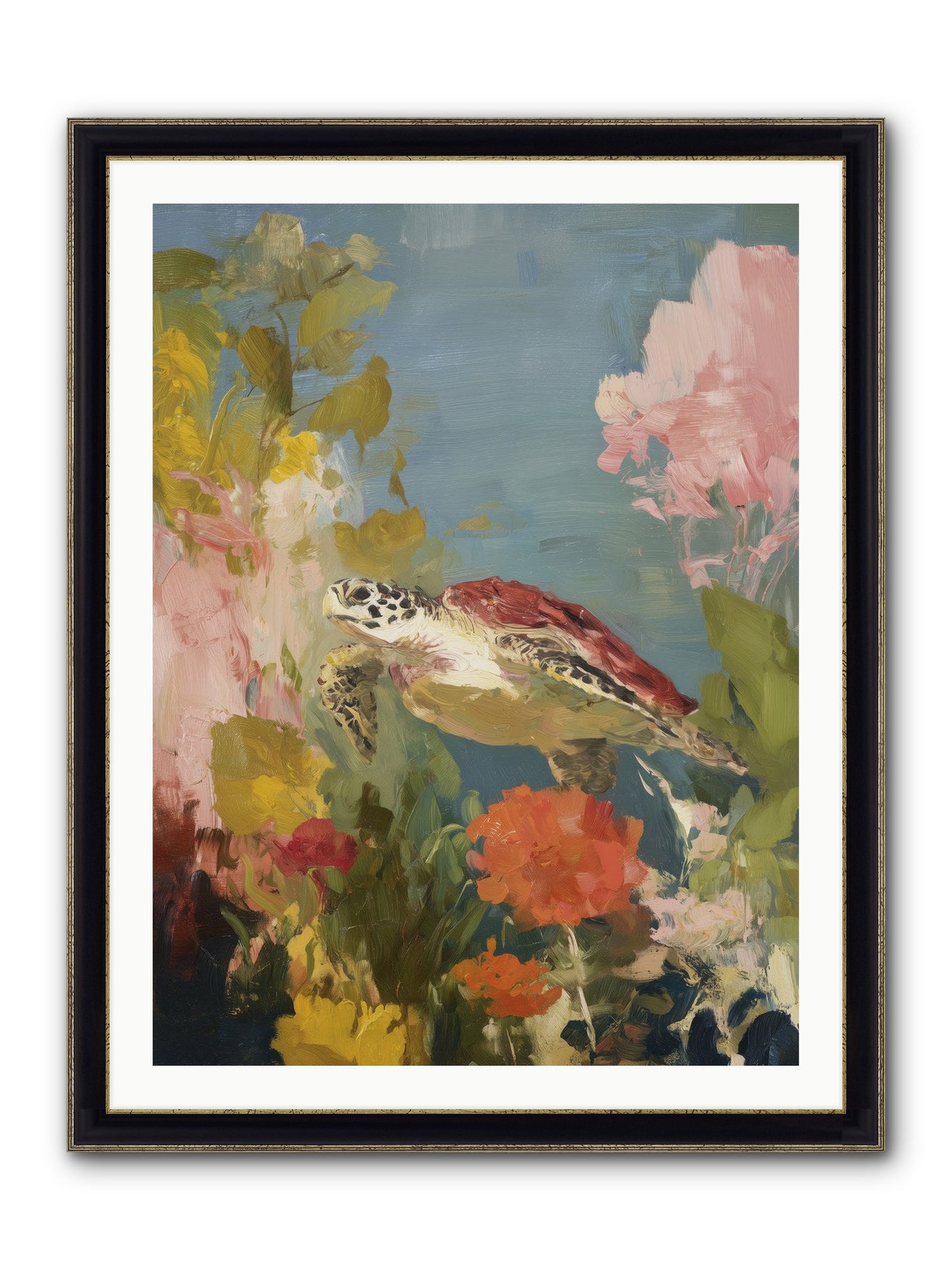 Garden Of Light Framed Print - Black & Gold 30x40