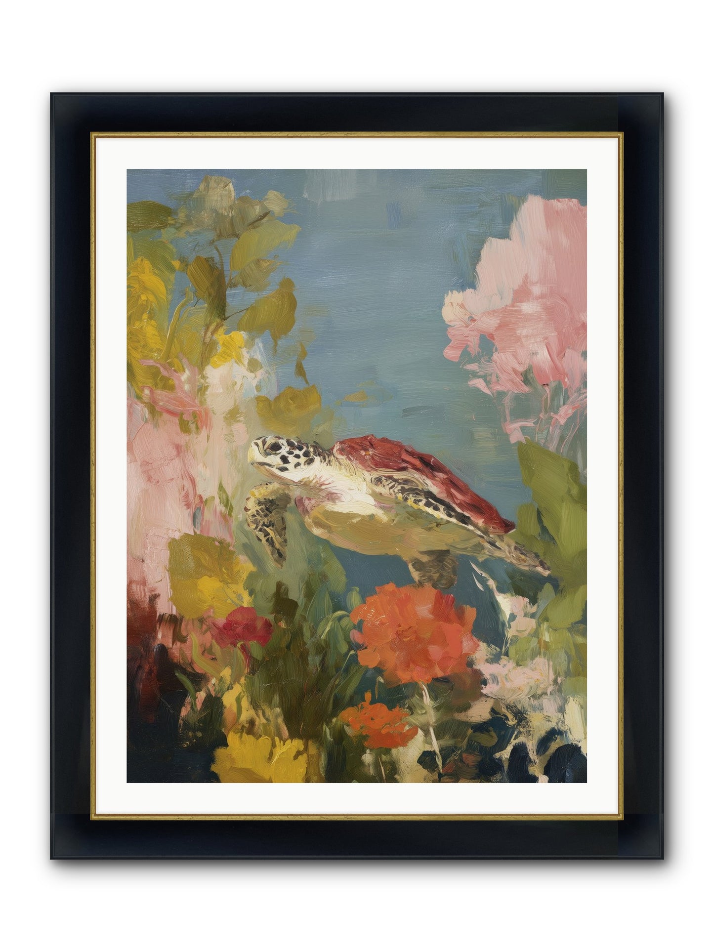 Garden Of Light Framed Print - Wide Black w/Gold 30x40