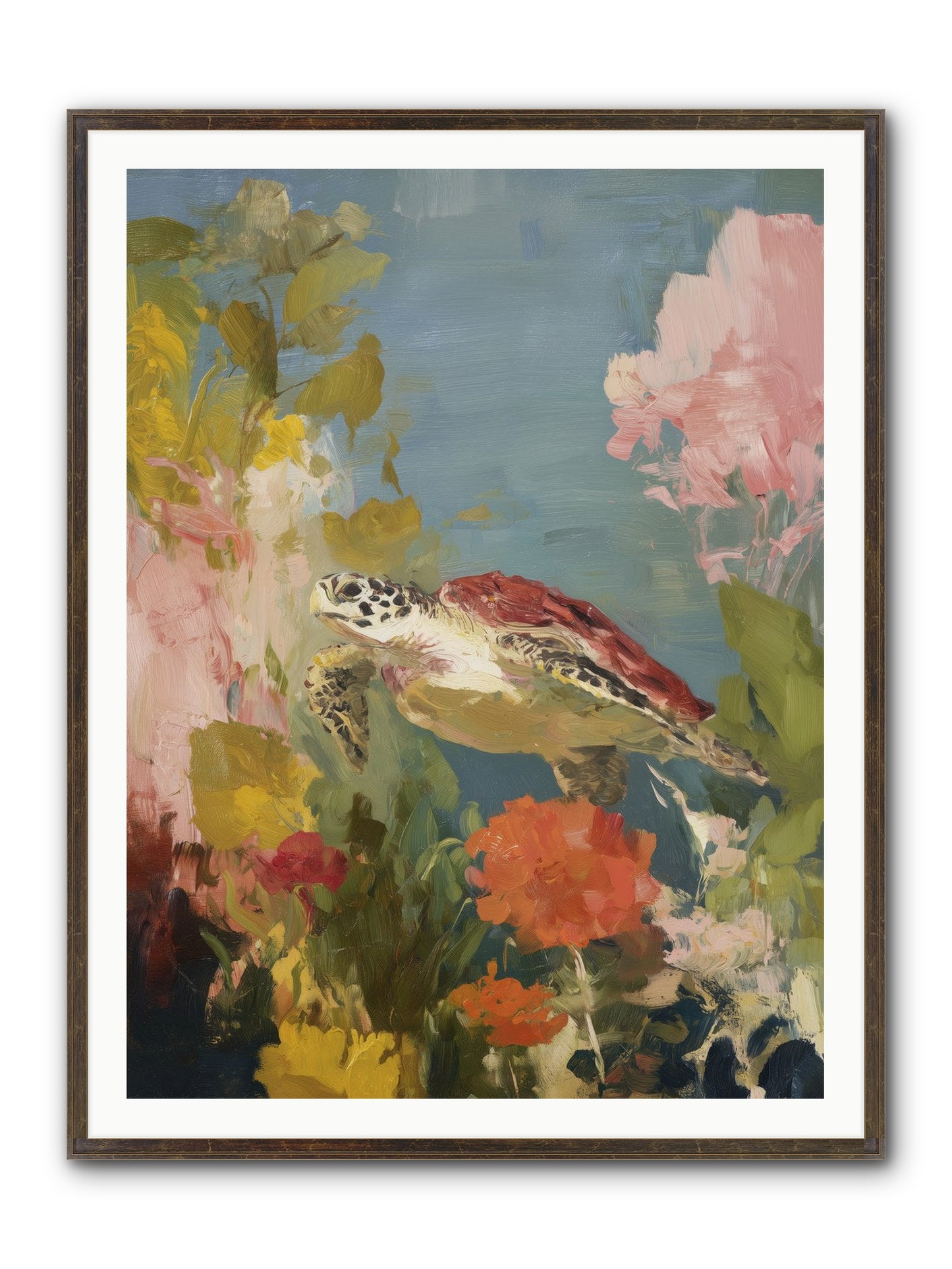 Garden Of Light Framed Print - Slimwoods Black/Gold 36x48