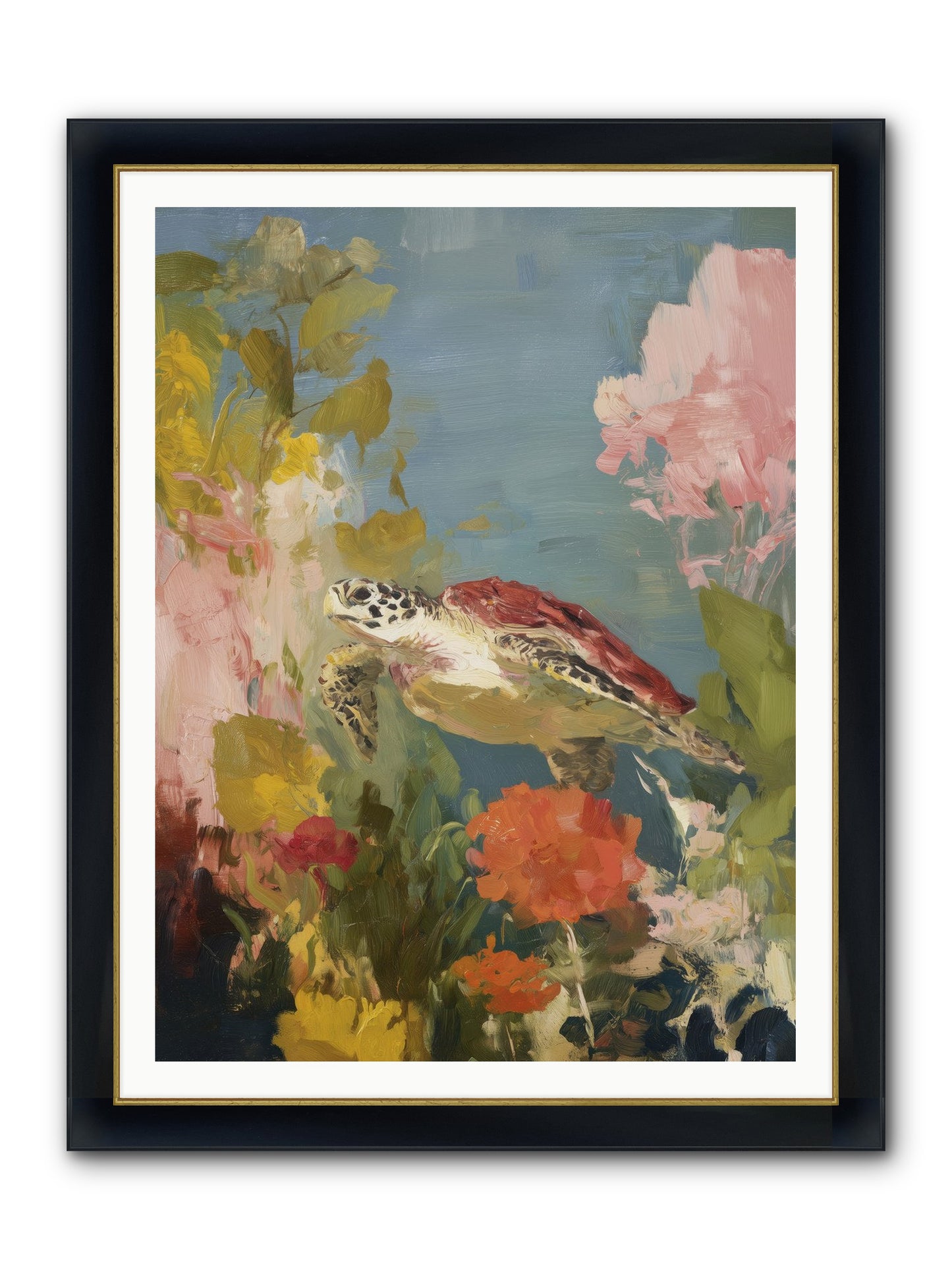 Garden Of Light Framed Print - Wide Black w/Gold 36x48