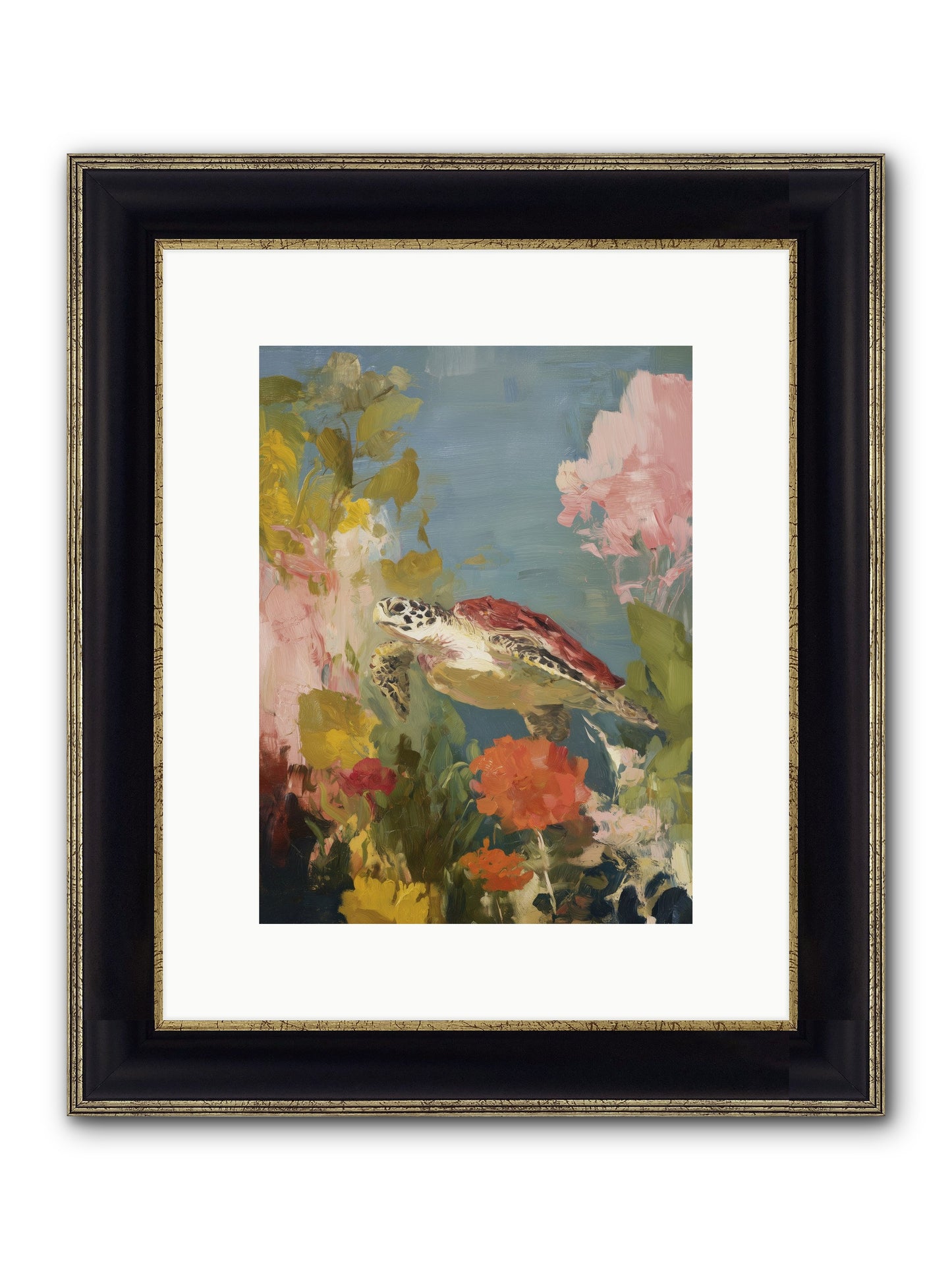Garden Of Light Framed Print - Black & Gold 9x12