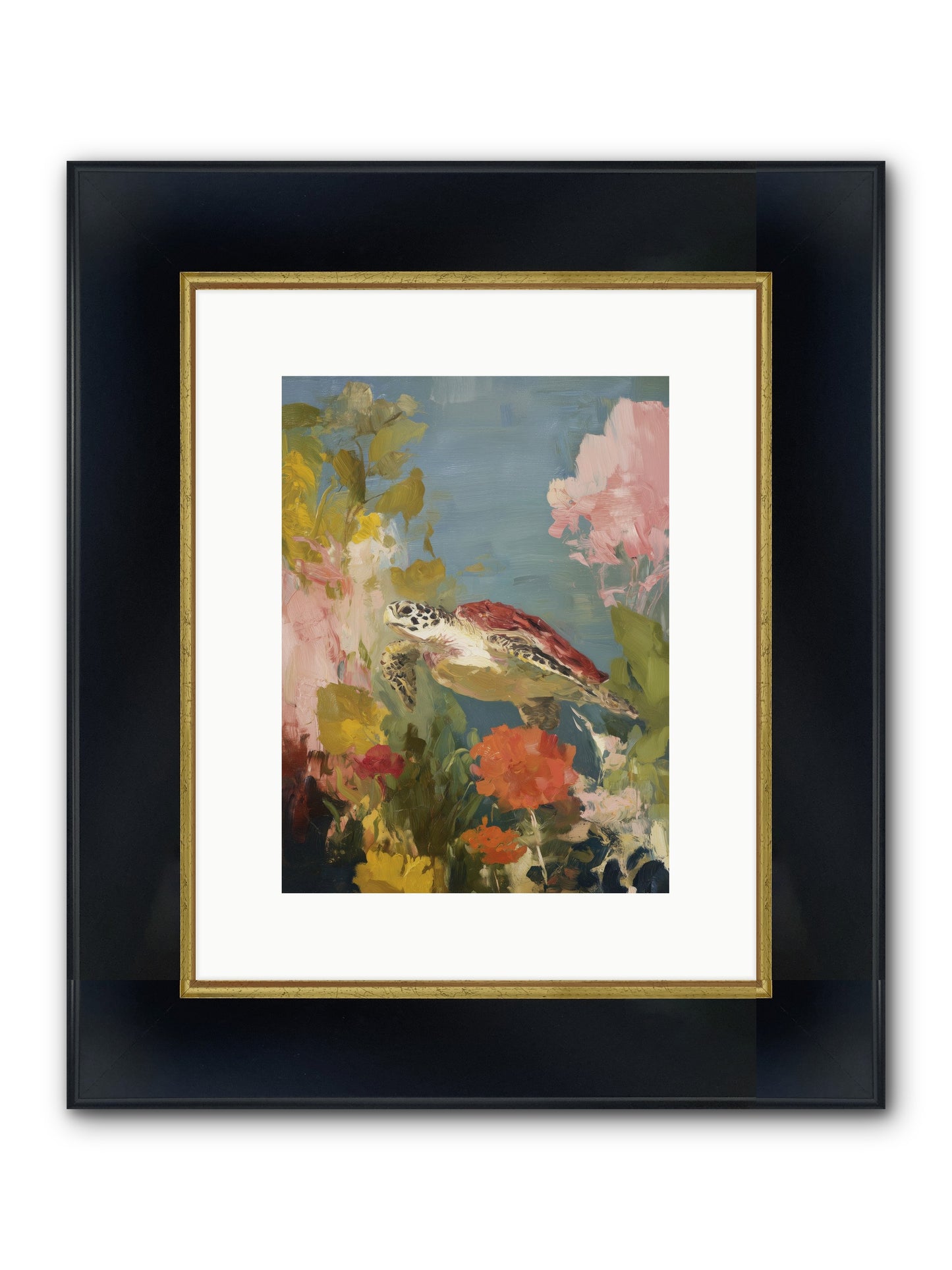 Garden Of Light Framed Print - Wide Black w/Gold 9x12
