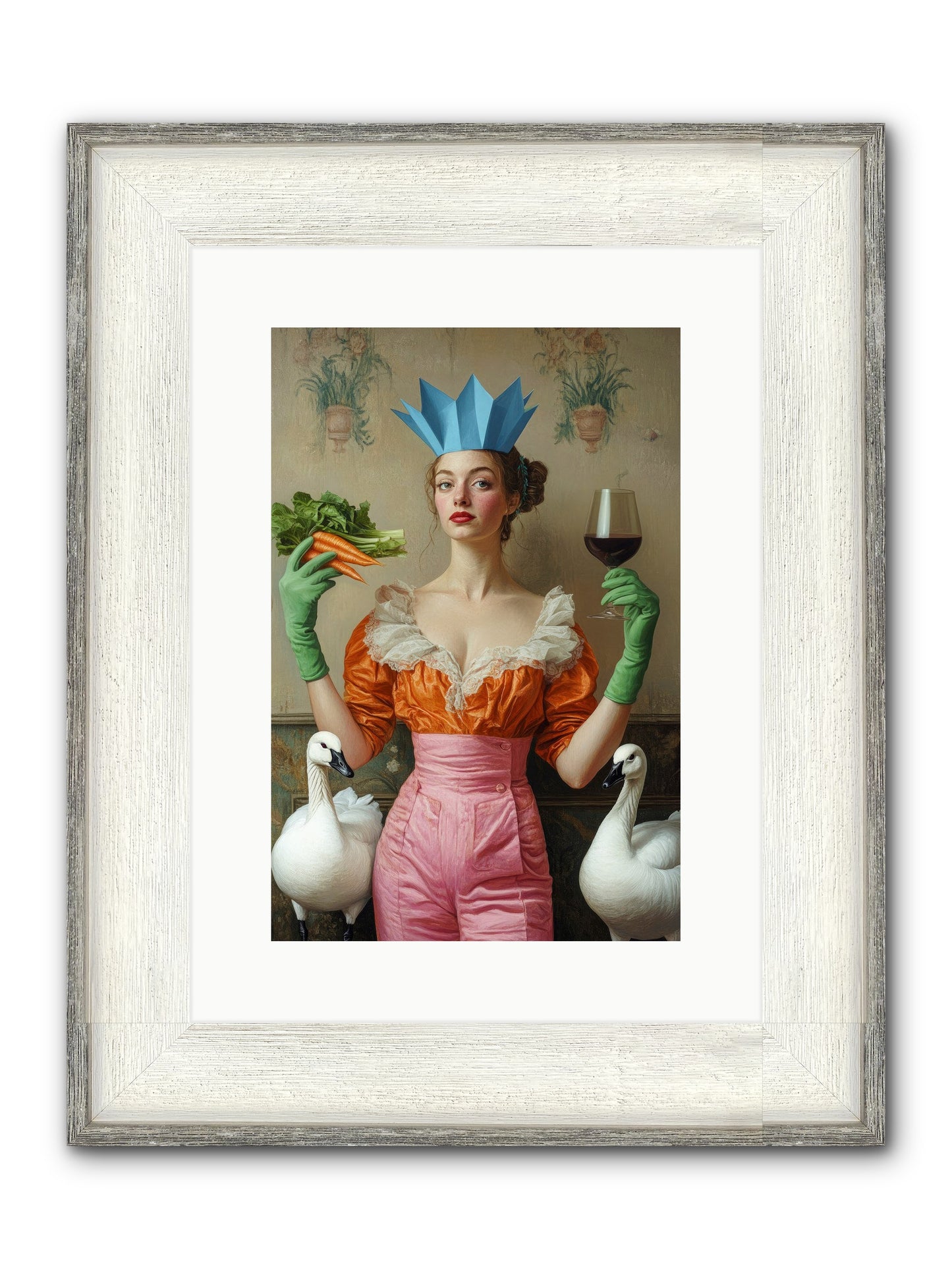 Garden Of Mad Delights Framed Print - Driftwood White 10x15
