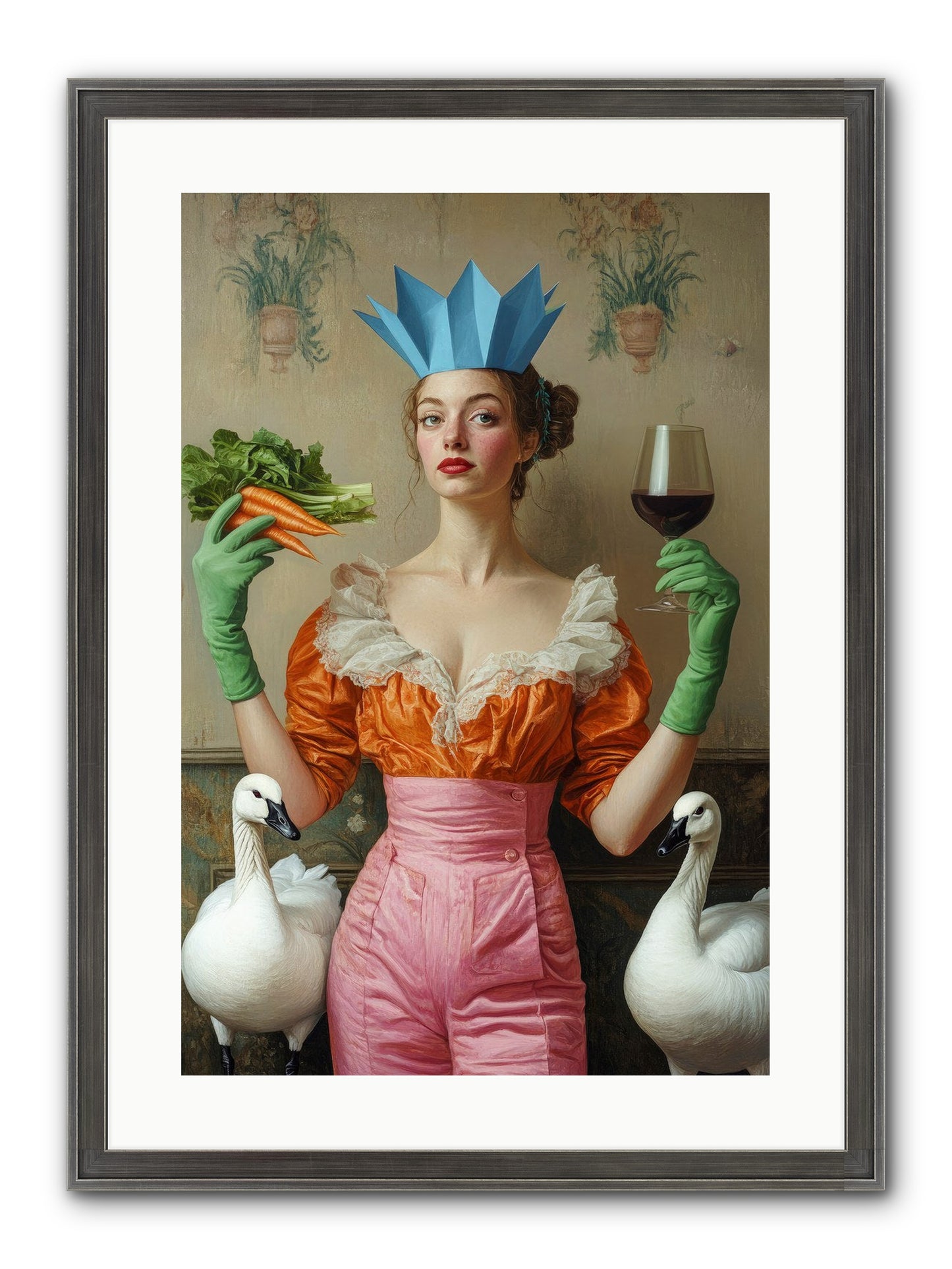 Garden Of Mad Delights Framed Print - Slimwoods Black/Silver 16x24