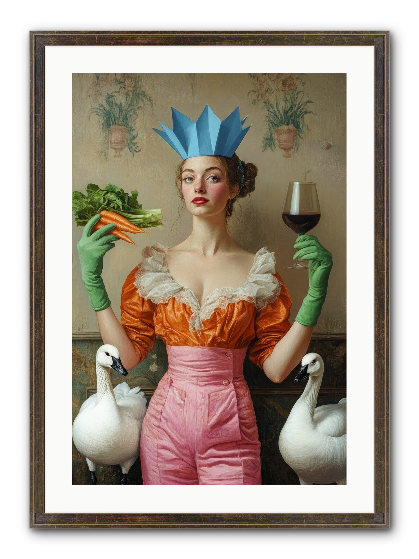 Garden Of Mad Delights Framed Print - Slimwoods Black/Gold 20x30